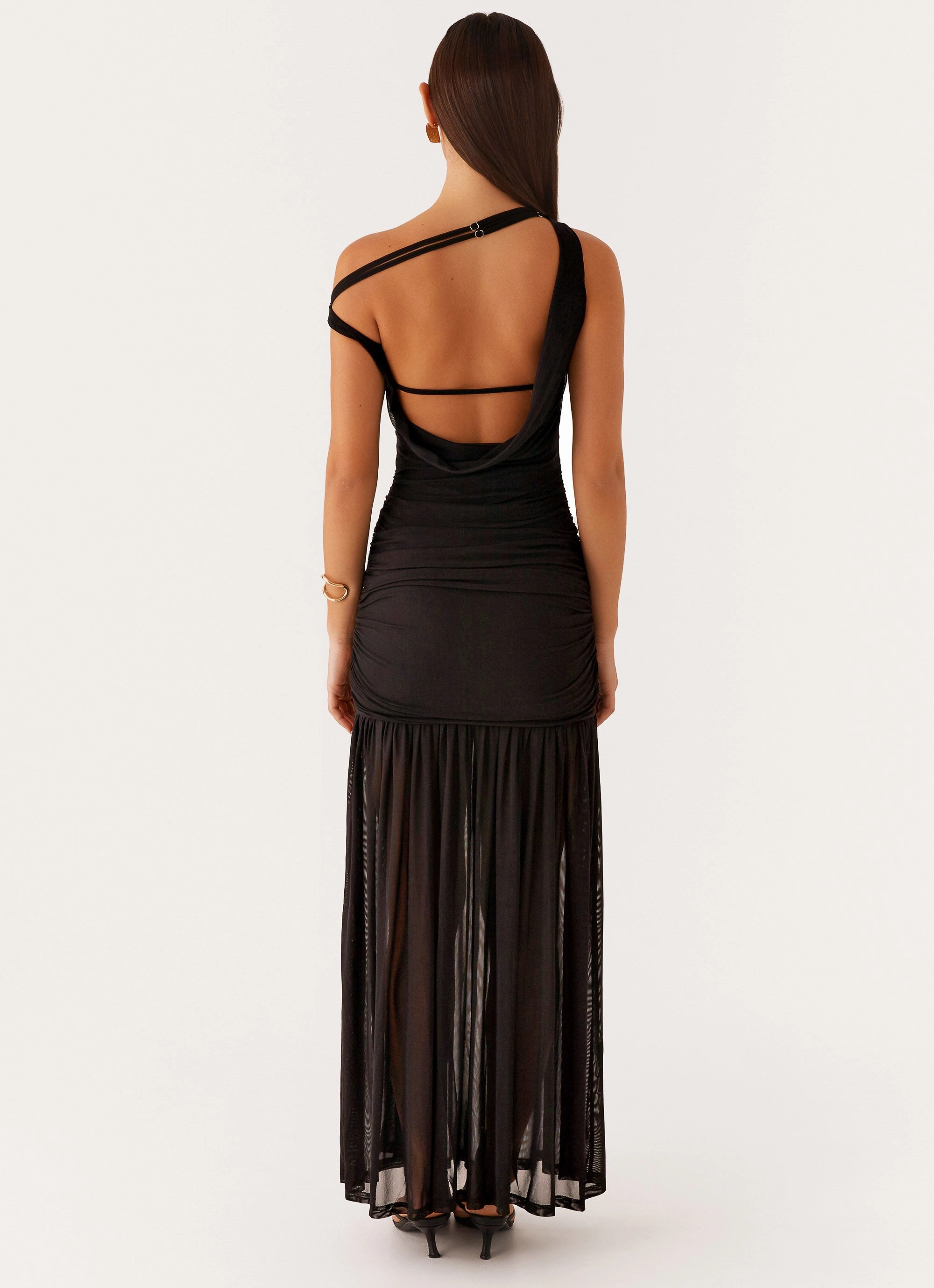 Pavilion Maxi Dress - Black Pink Glow Gradient Shade