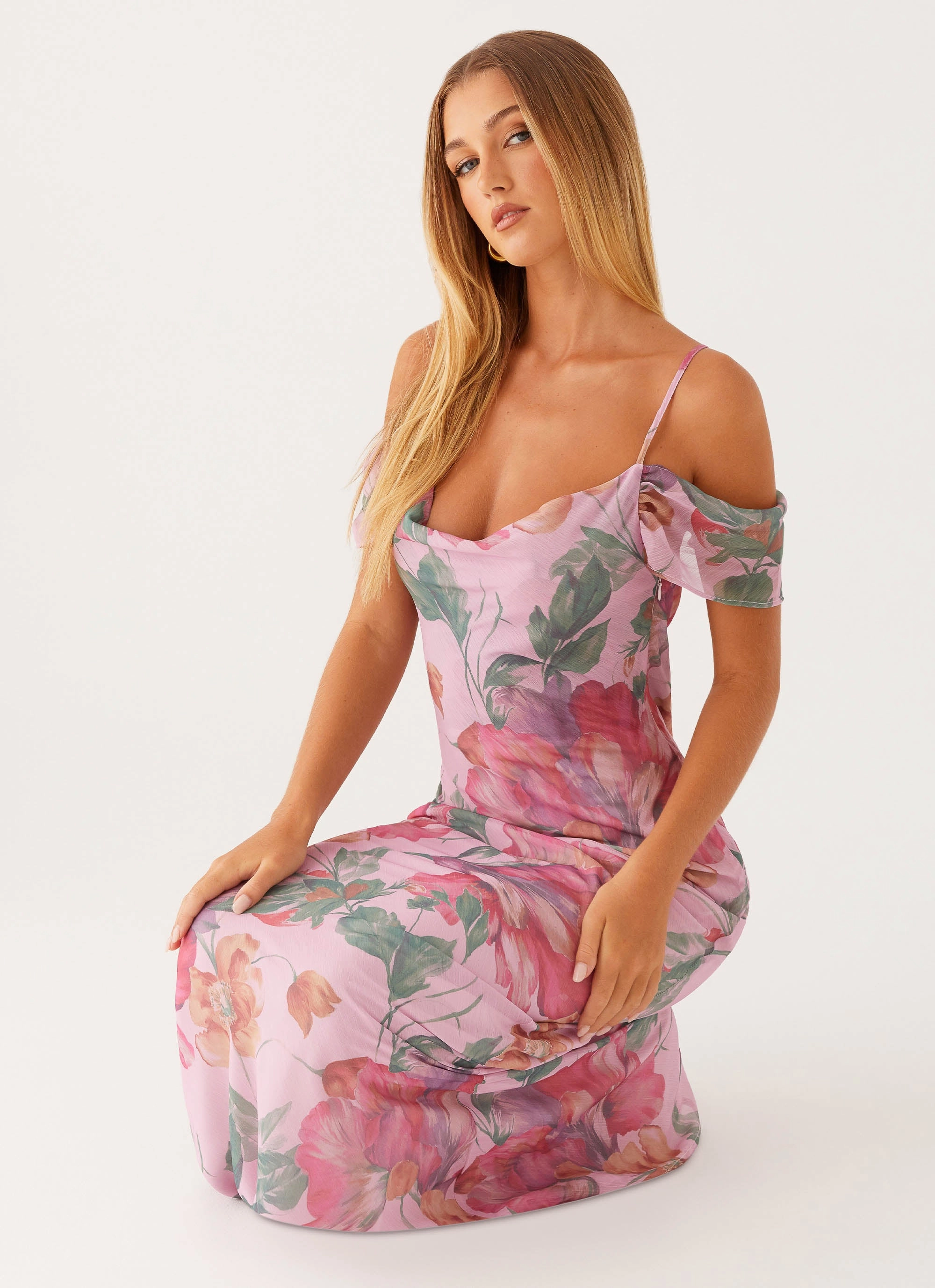 PlushLining Seline Maxi Dress - Pink Floral