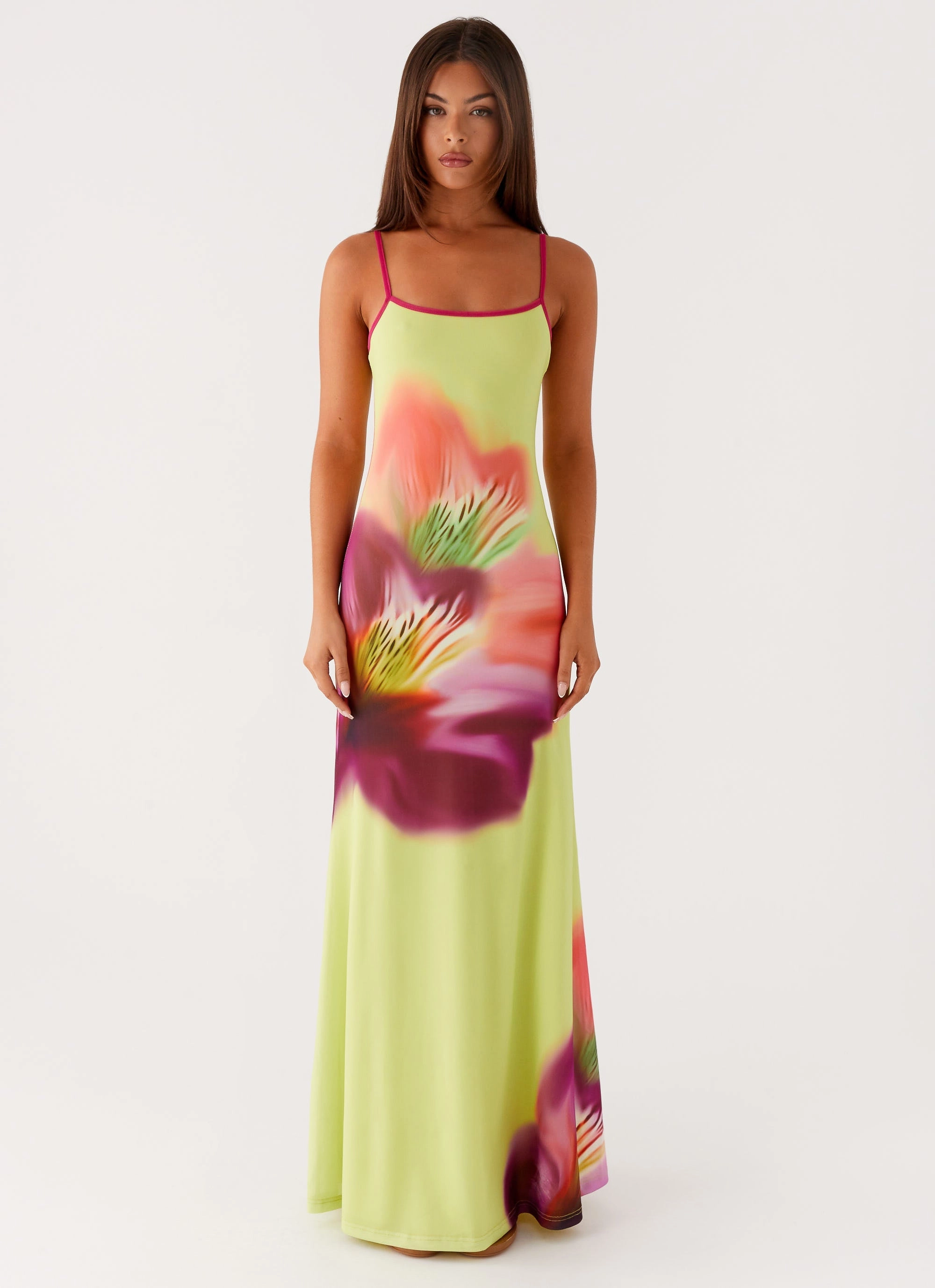 Easy Layering Everett Maxi Dress - Green Tropical