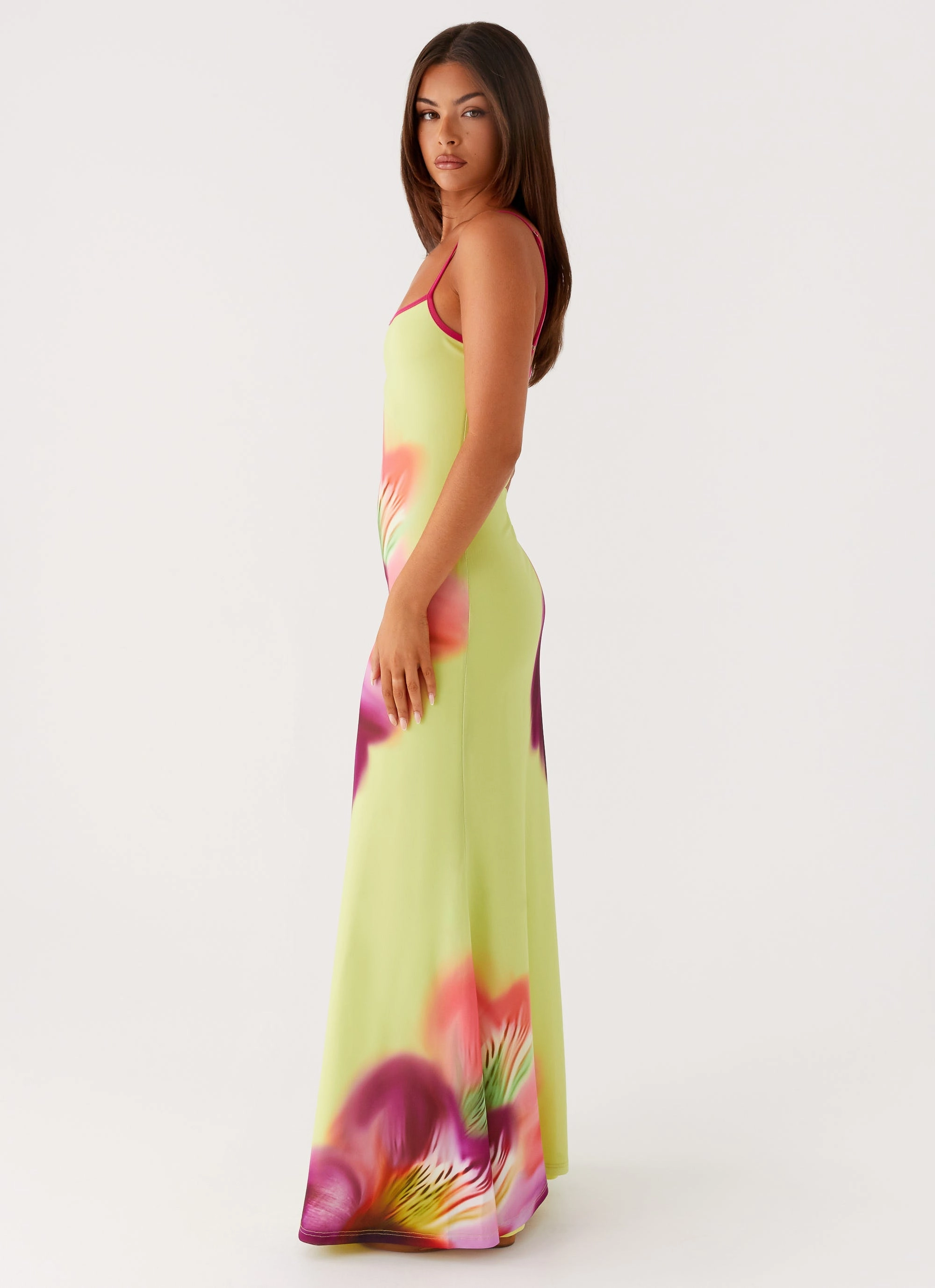 Urban Favorite Sleek and Sleek Everett Maxi Dress - Green Tropical