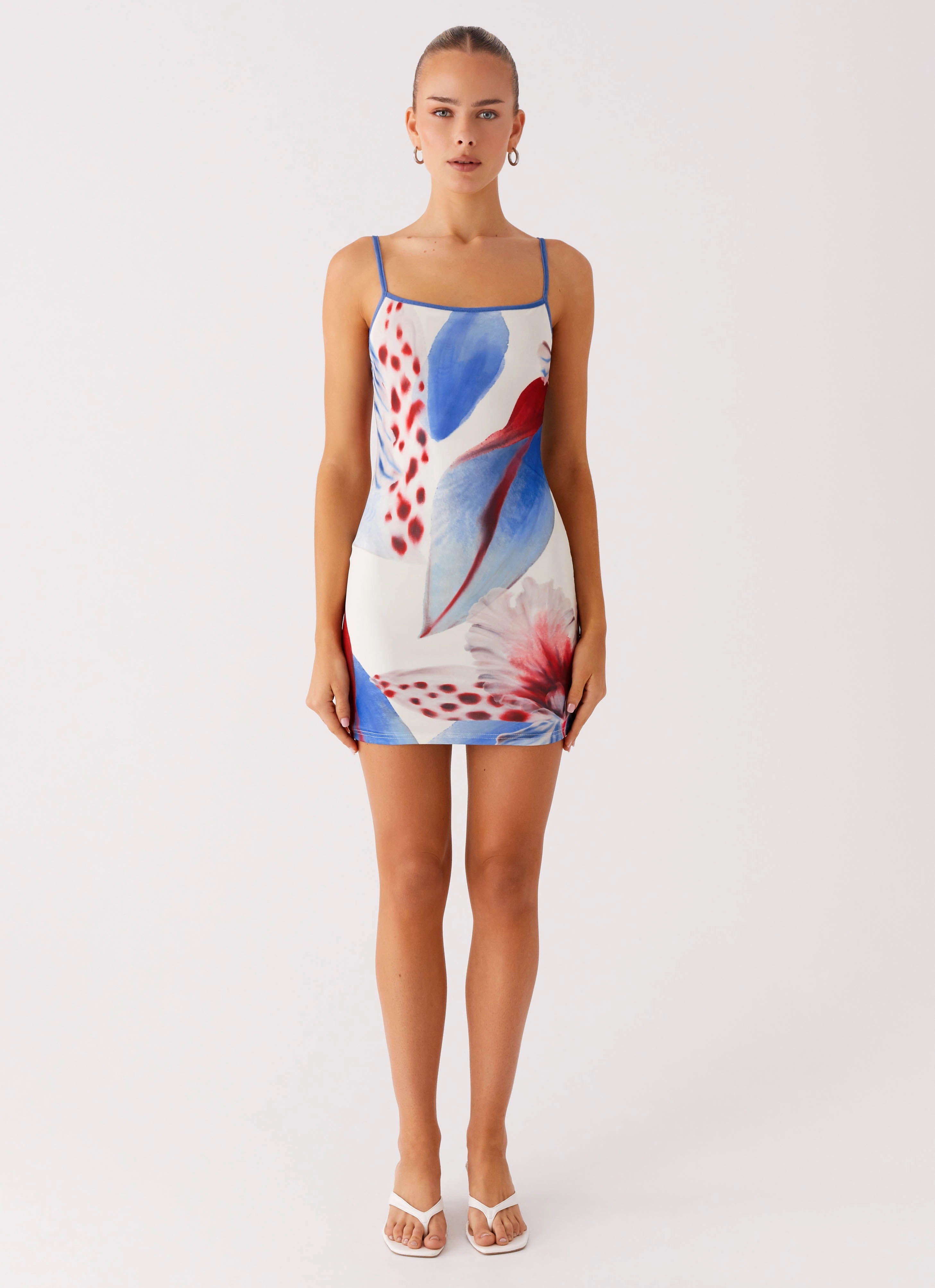 Sophisticated Look flowy style Everett Mini Dress - Deep Sea Bloom