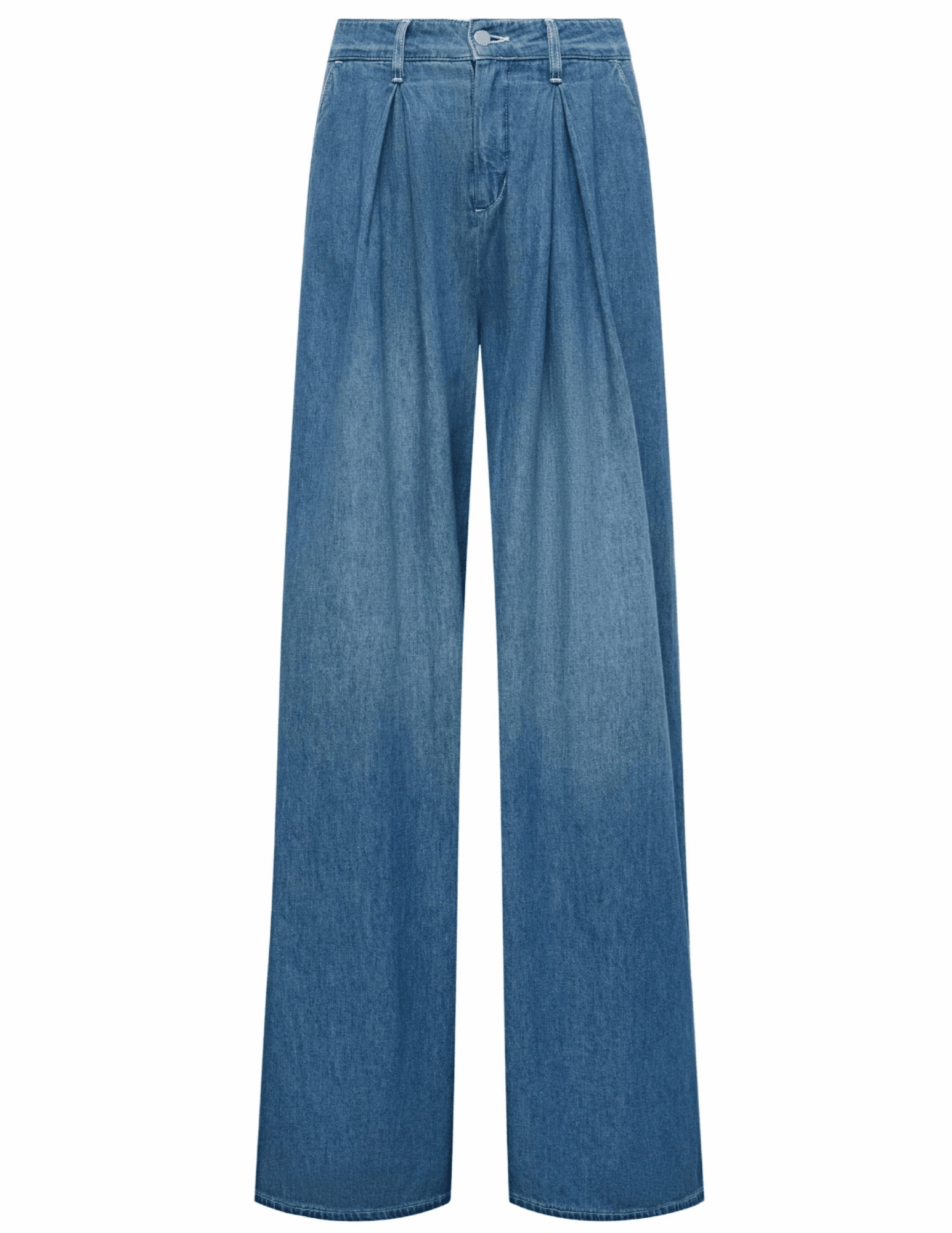 Double Stitched Non Slip Waistband L'AGENCE Lorenza High Rise Palazzo Jeans in Saratoga