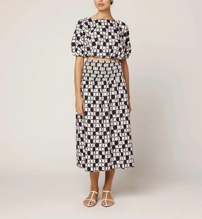 Timeless Trend Leather Look Melanie Midi Skirt | San Marino