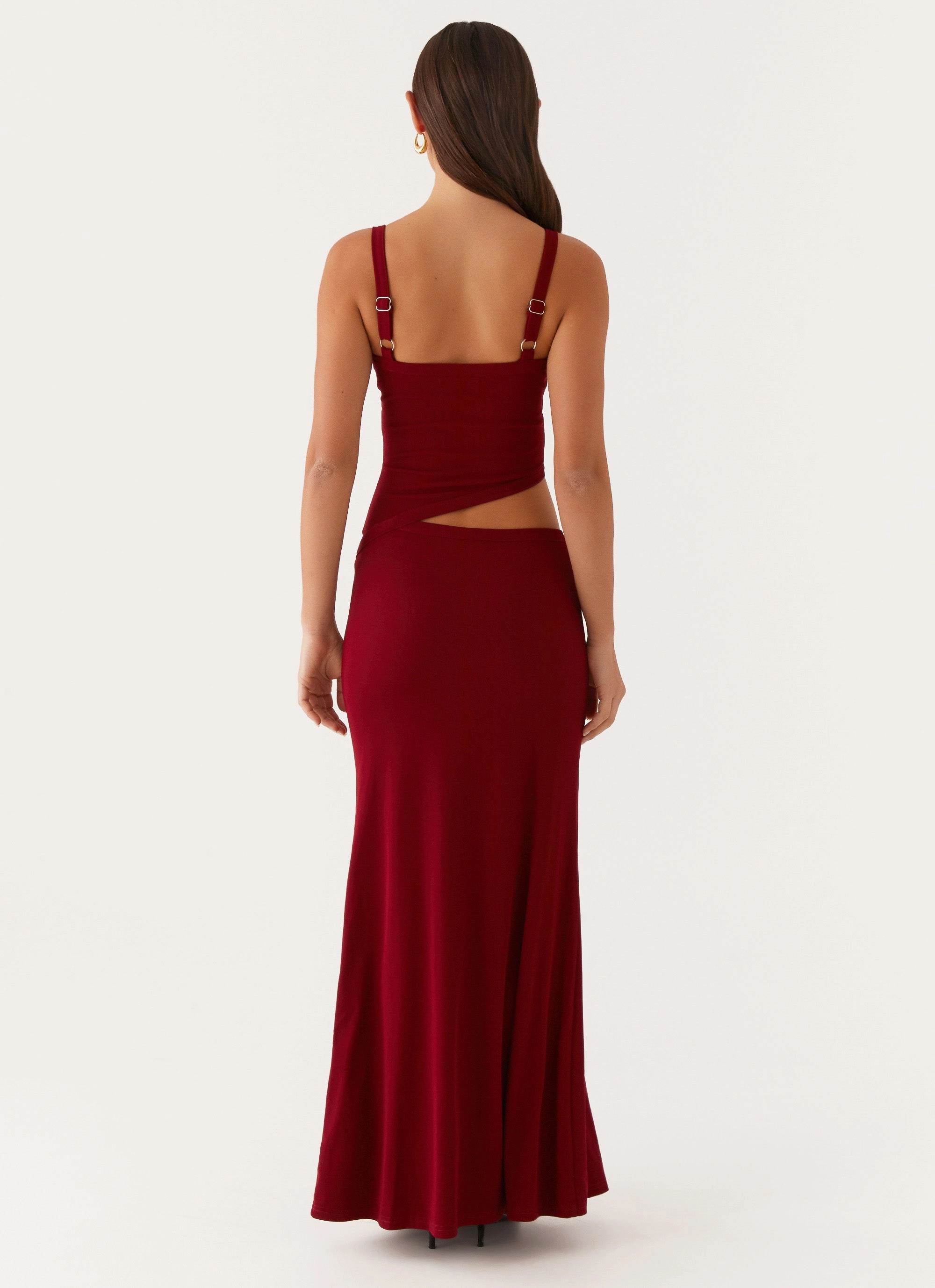 Jocelyn Maxi Dress - Maroon Unisex Option