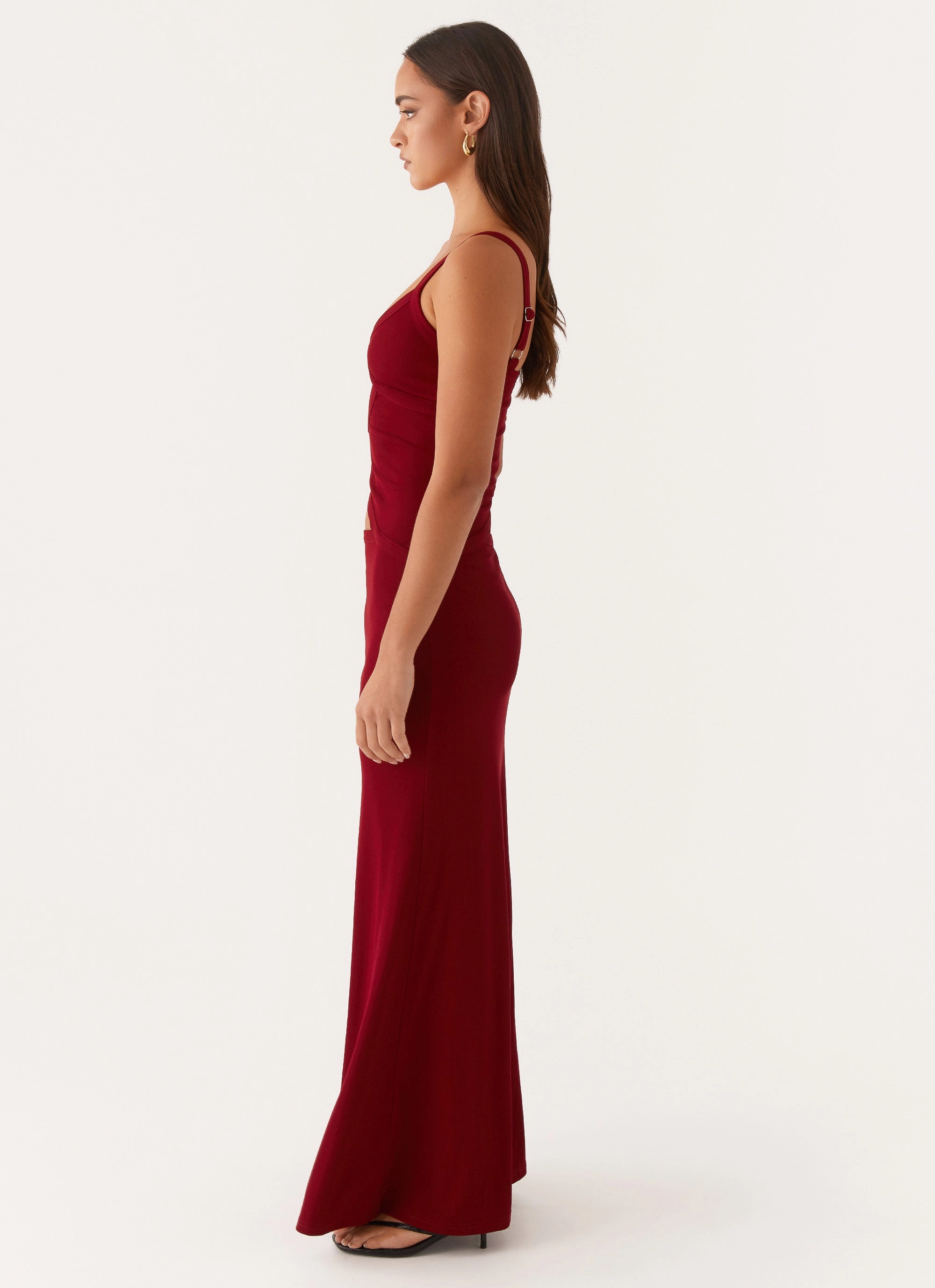 Relax Piece Chilly Day Comfort Jocelyn Maxi Dress - Maroon