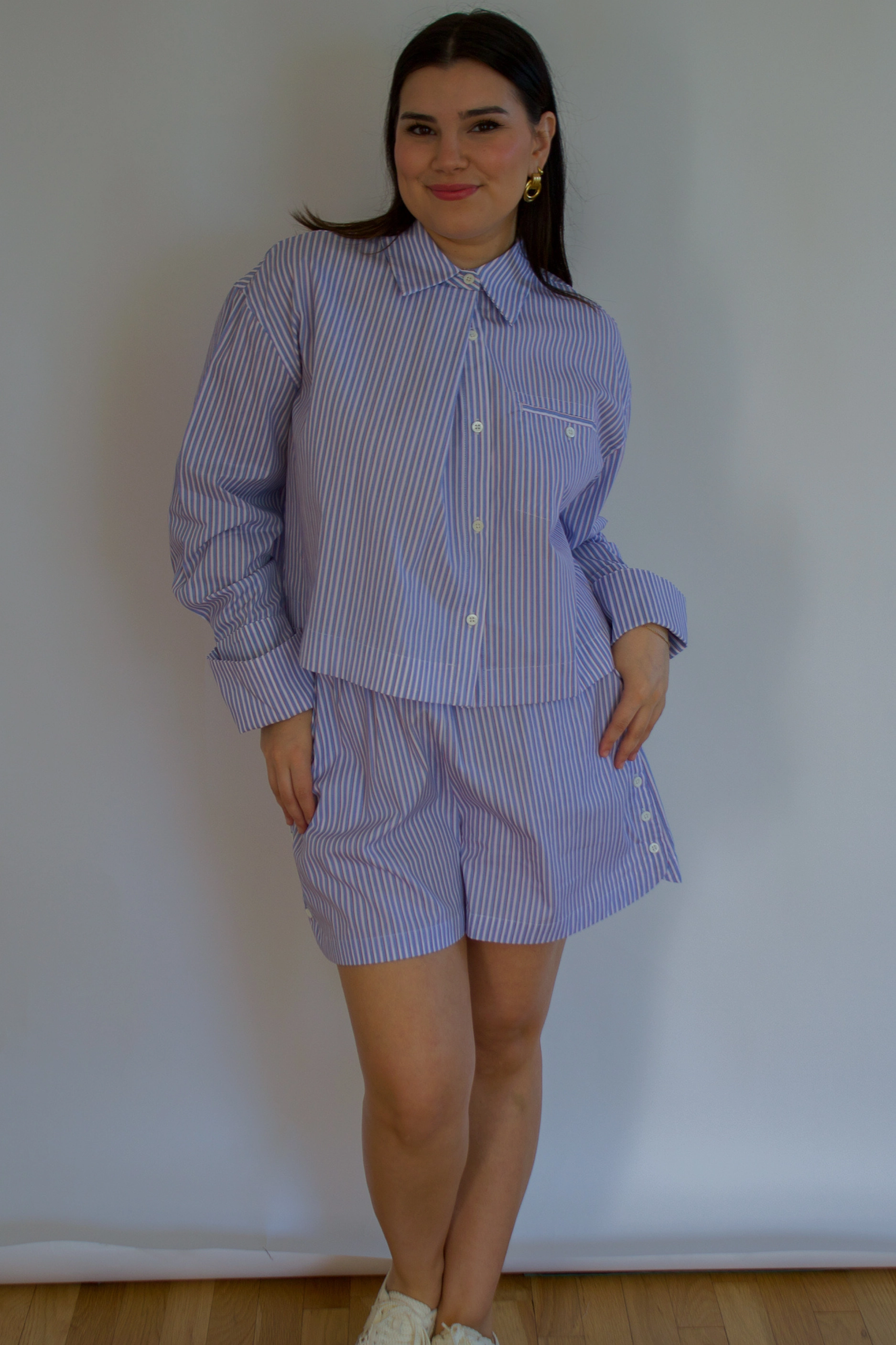 FRNCH Cyana Short Yarn Dyed Pattern Cloth