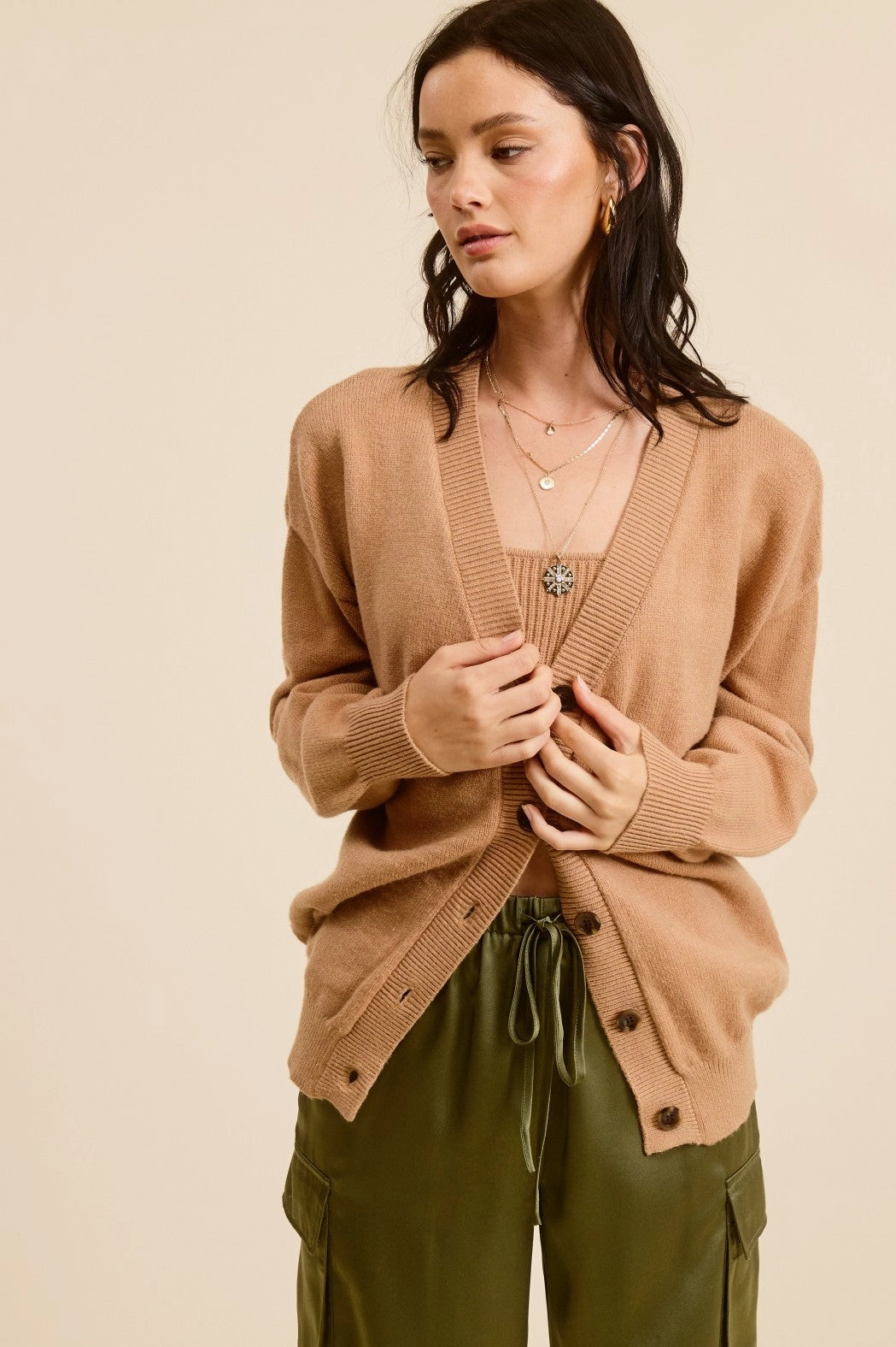 Minimalist Silhouette Cut Everyday Essential Sweater Set