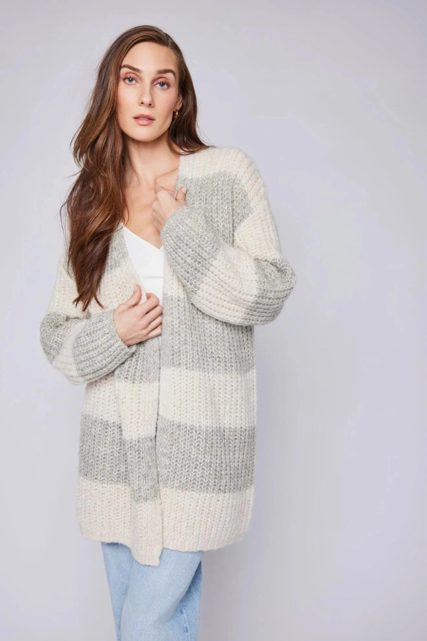 Textured Fabric Timeless Layering Enid Oversized Cardigan