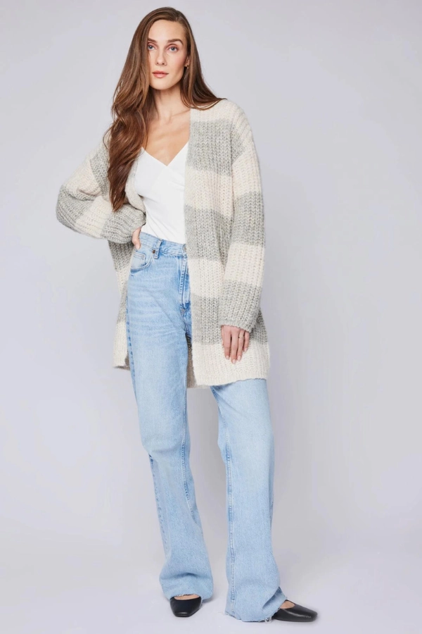 Enid Oversized Cardigan crew neck
