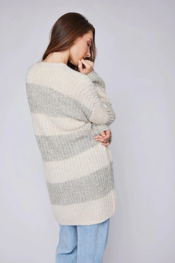 DoubleStitched Hem Enid Oversized Cardigan