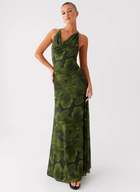 Front Detail Dahliana Maxi Dress - Tropic Floral