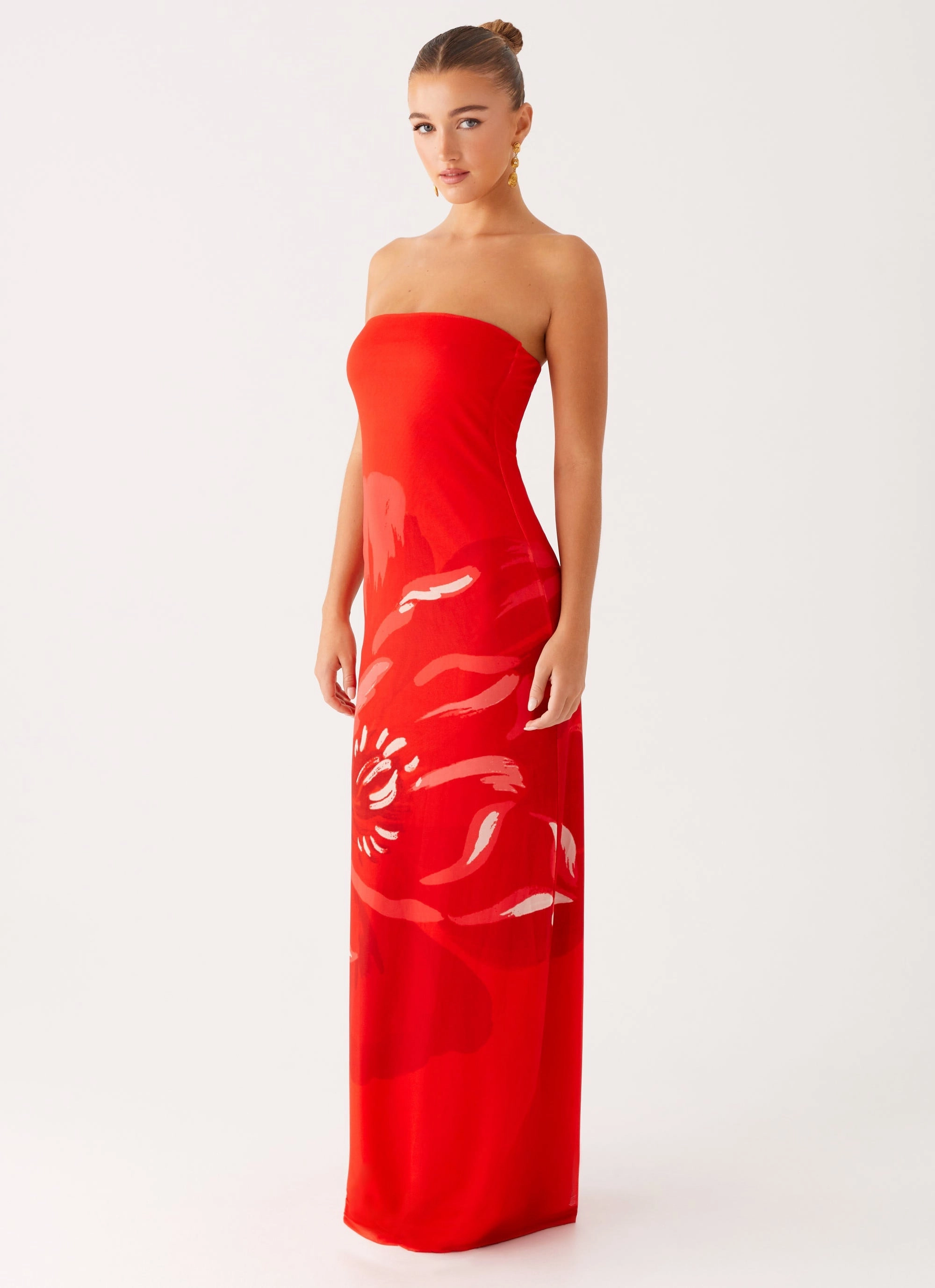 Sophisticated Vibe Fabian Maxi Dress - Red