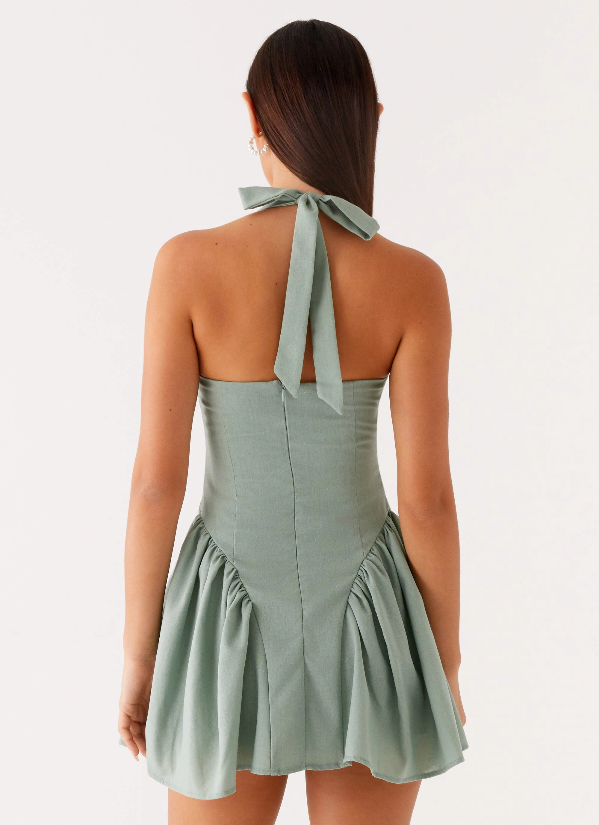 Fable Mini Dress - Sage Comfortable Silhouette