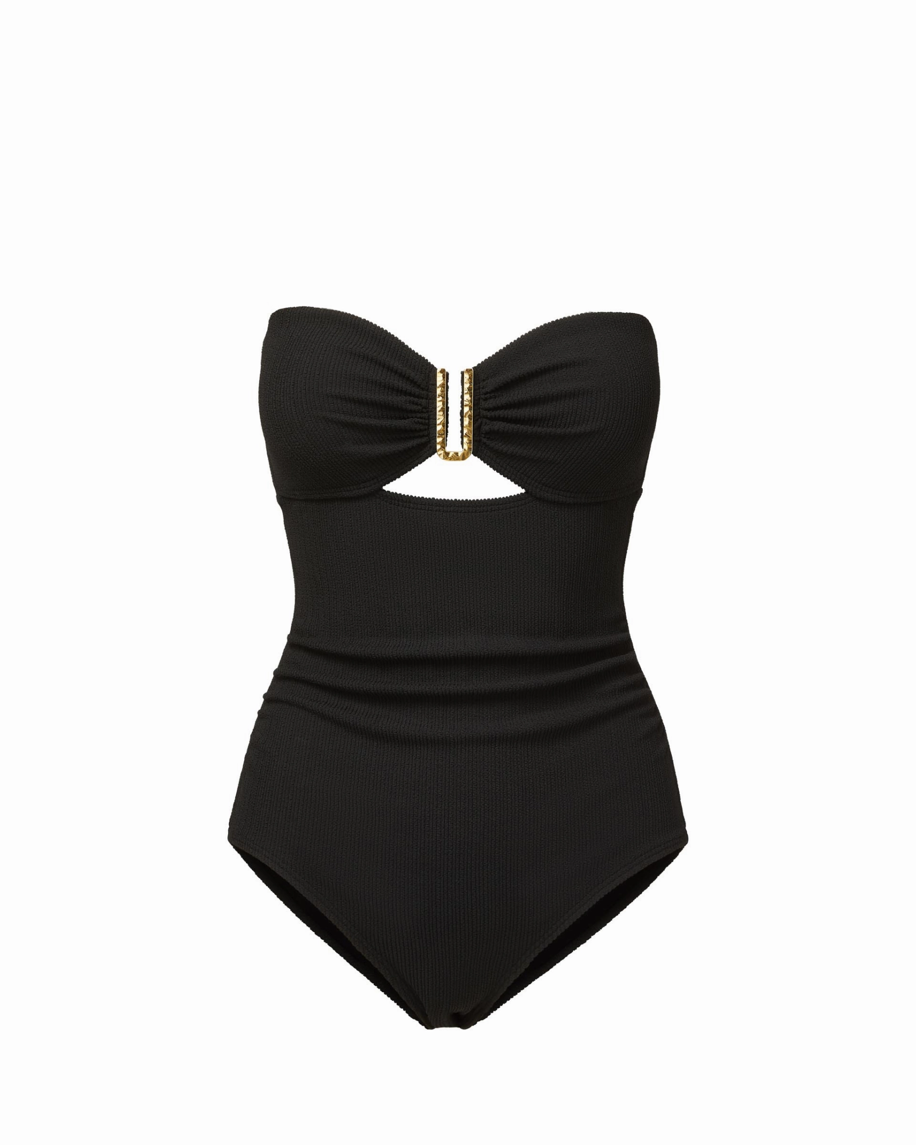 Breathable-fabric Cool-Shade Lisa One Piece In Black Texture
