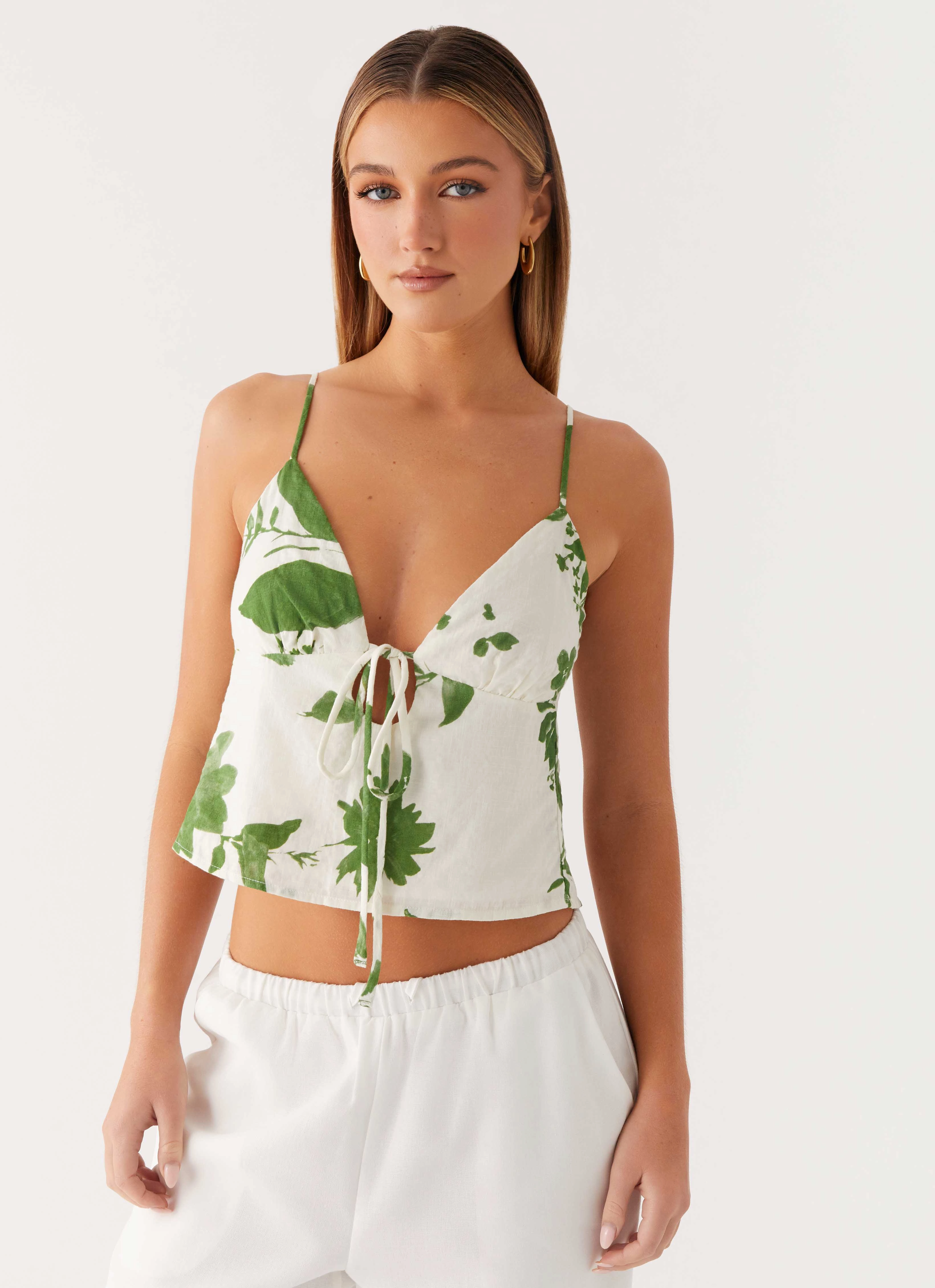 QuickDry Texture Faela Cami Top - Verdant Bloom