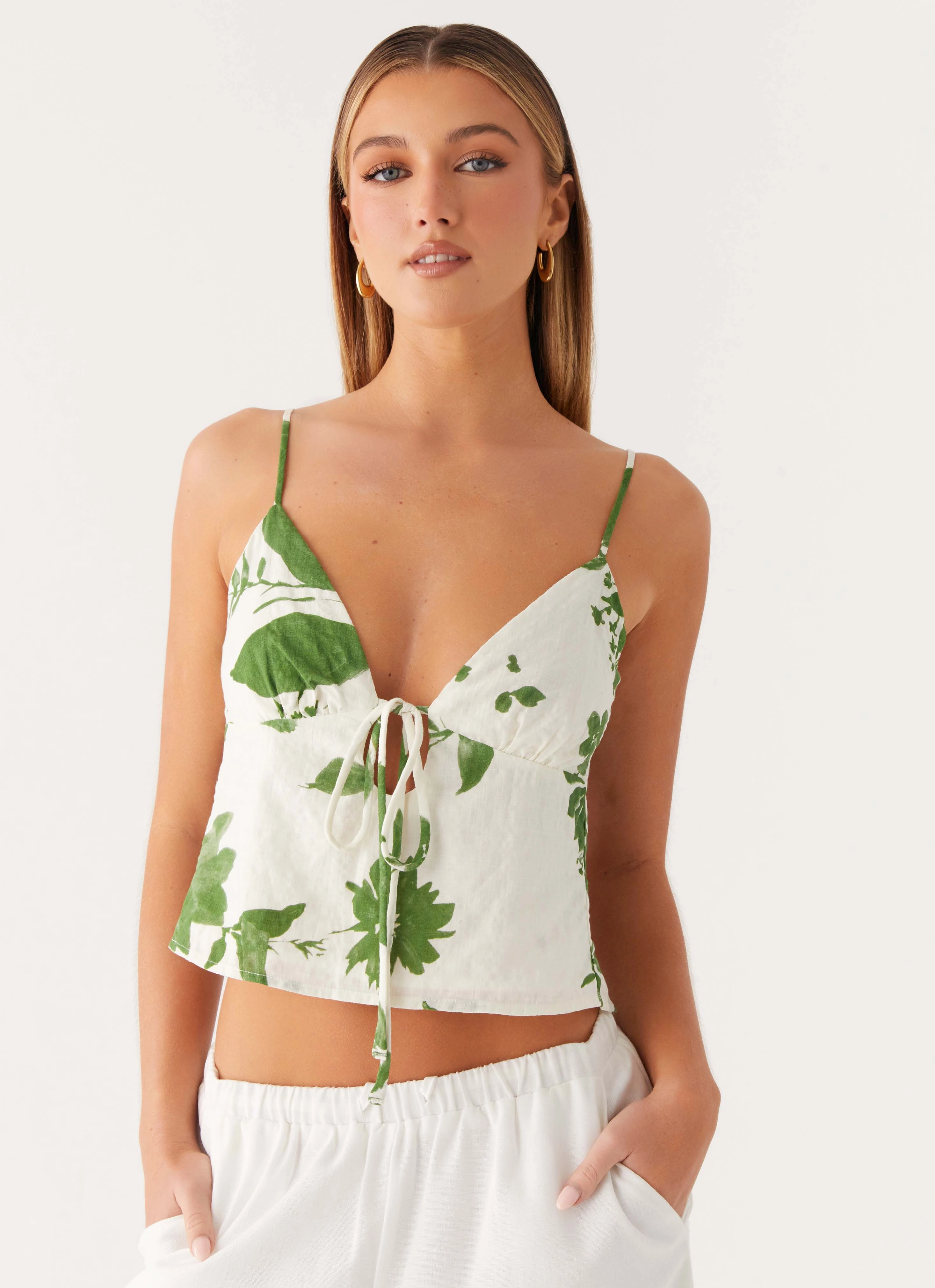 Faela Cami Top - Verdant Bloom Comfy Fit