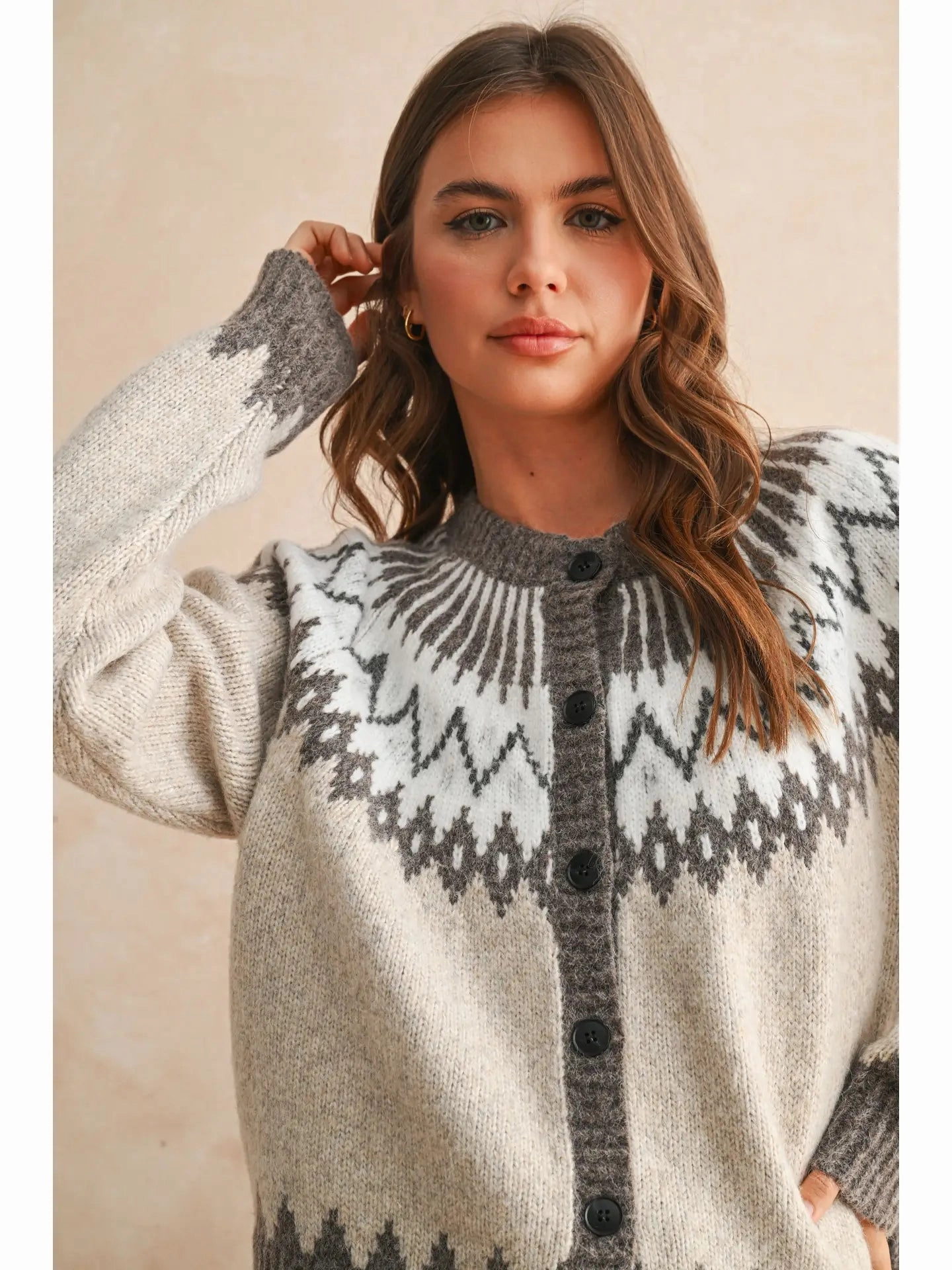 Fair Isle Patterned Cardigan Ultimate Layering