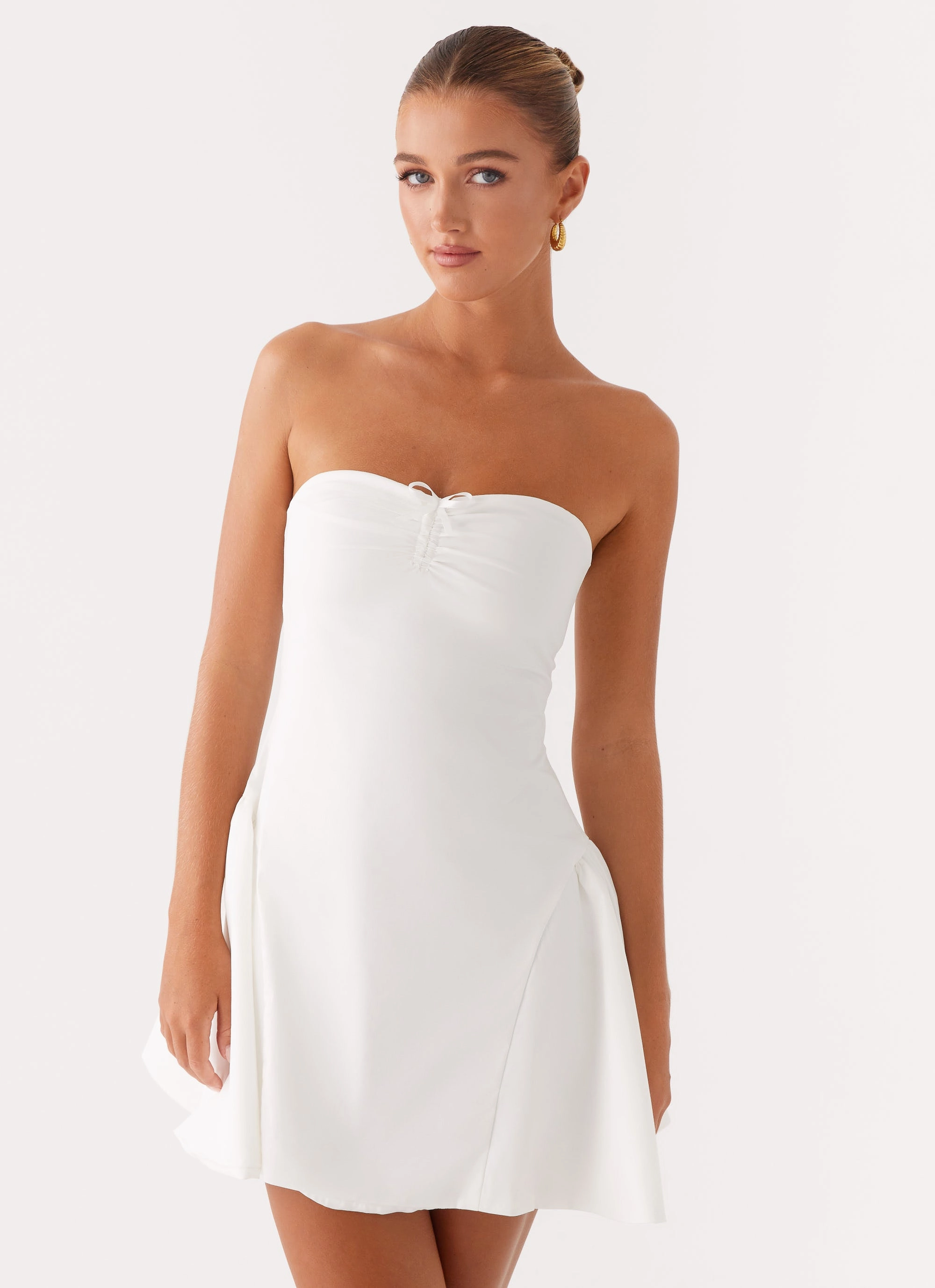 Lucille Mini Dress - White Warm Palette