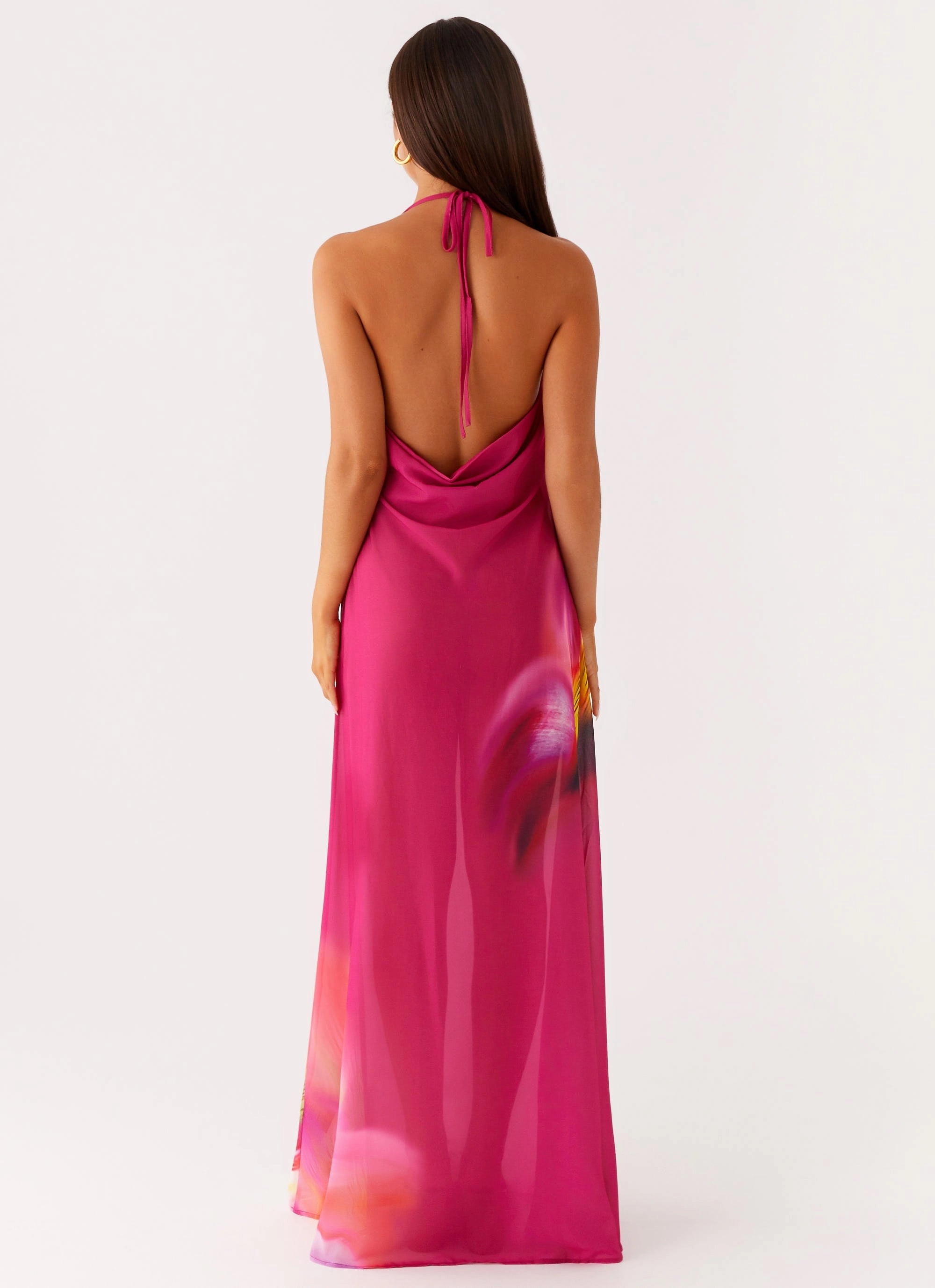 Fantasy Maxi Dress - Pink Tropical Fashionable appearance Soft Hue