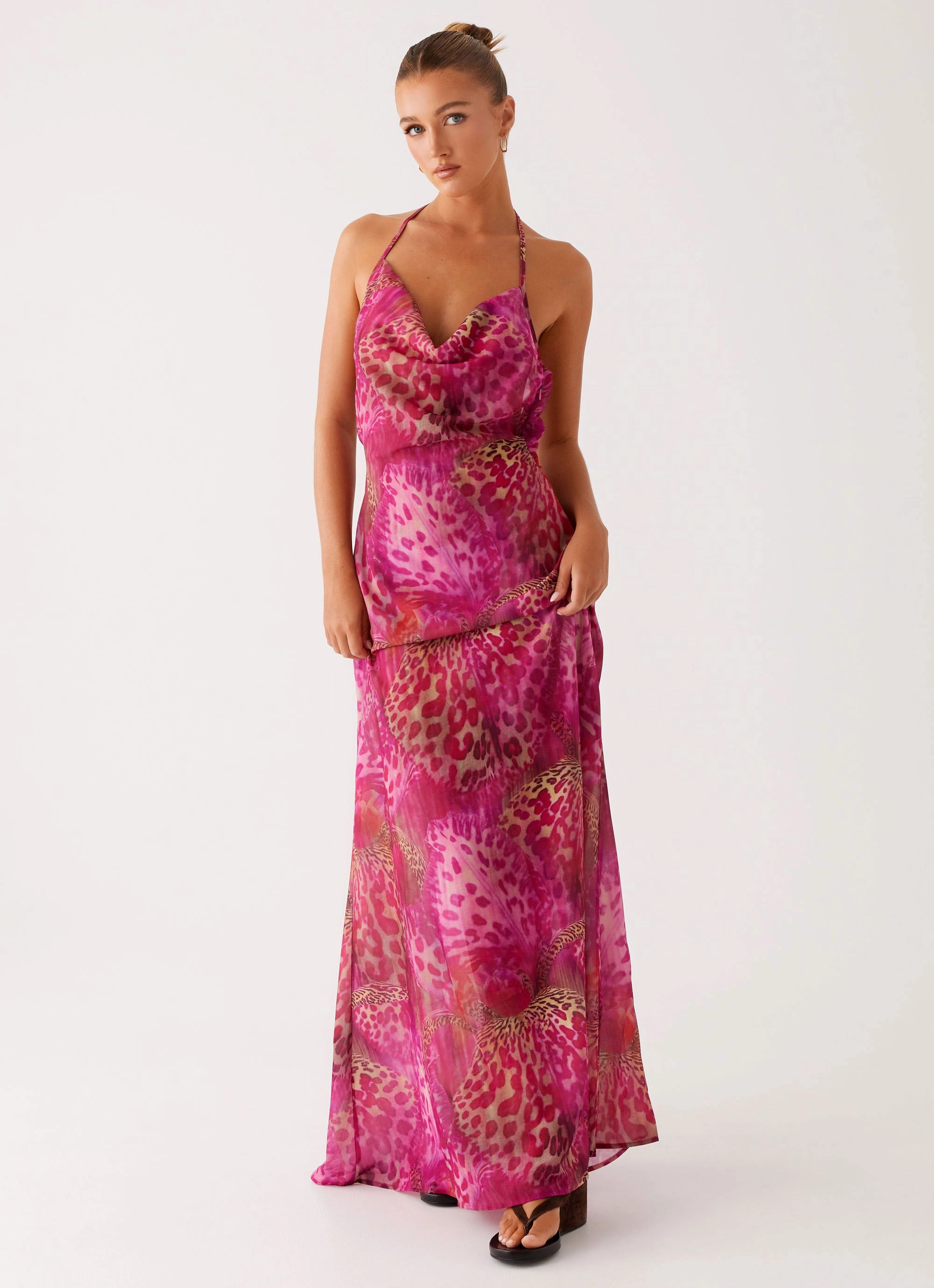 Fantasy Maxi Dress - Lavender Lagoon Evening Chic