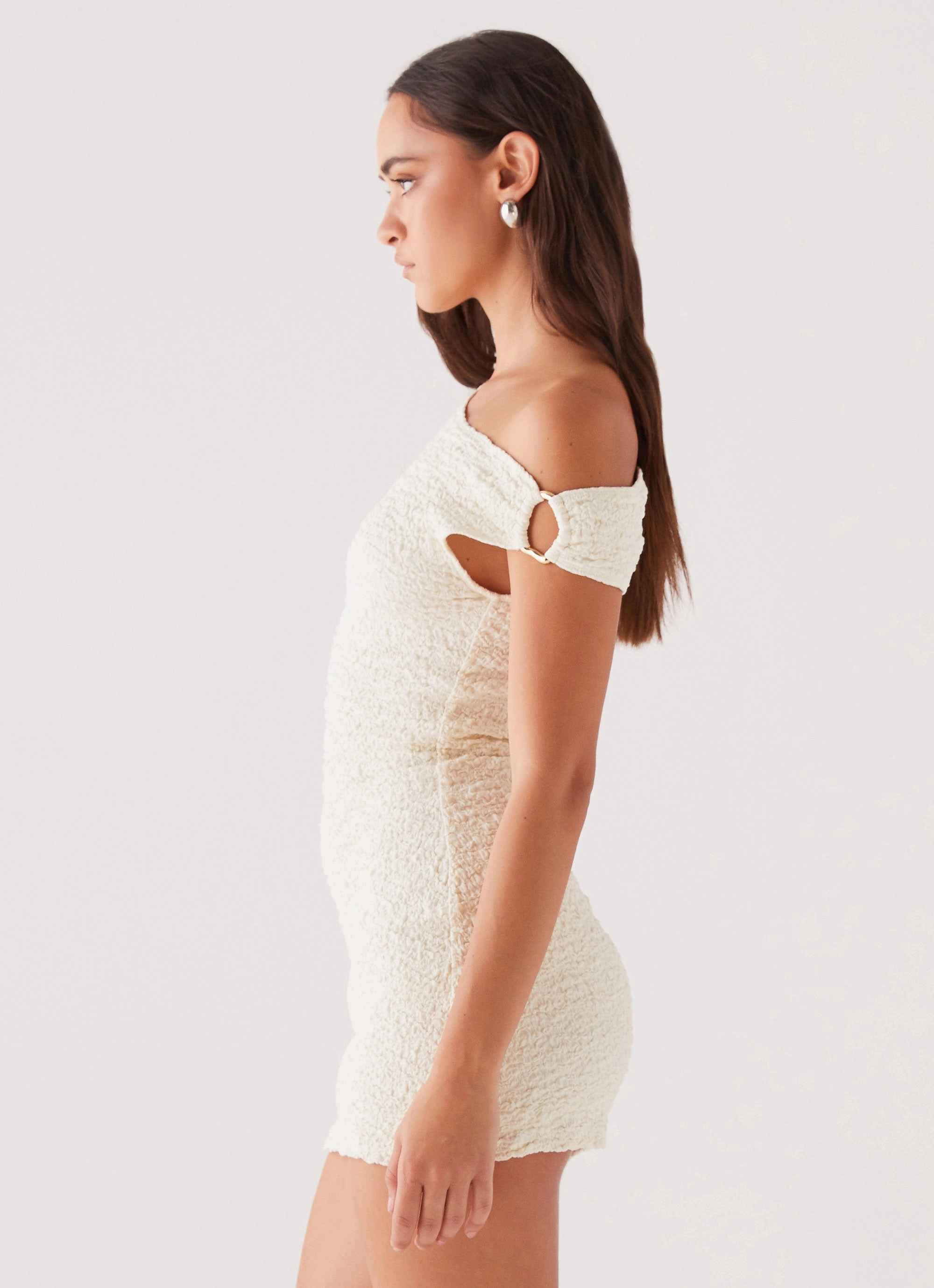 Farah Off Shoulder Mini Dress - White Chic Style Stylish Appearance