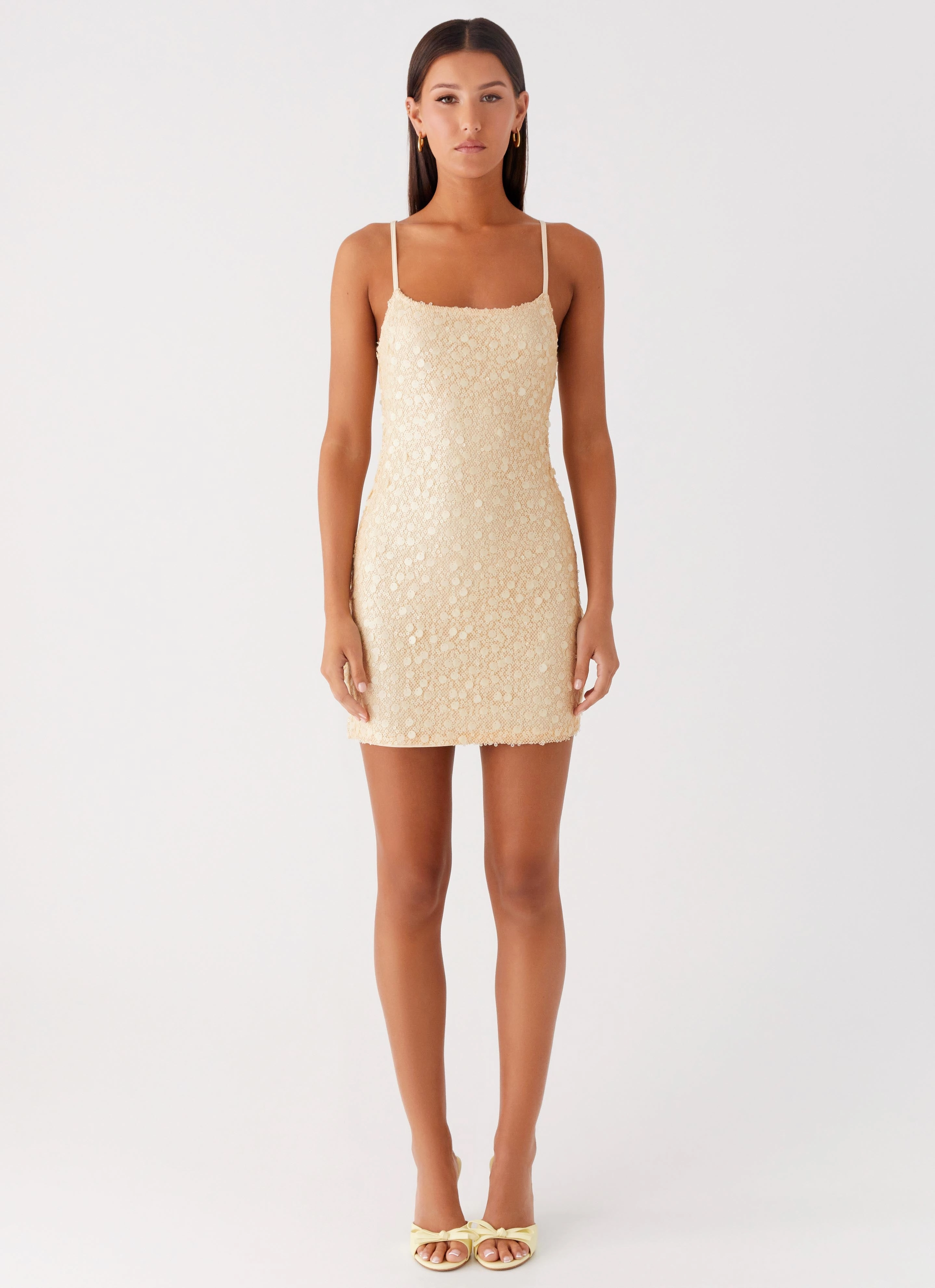 Danali Mini Dress - Yellow Low-Waist Grace Soft