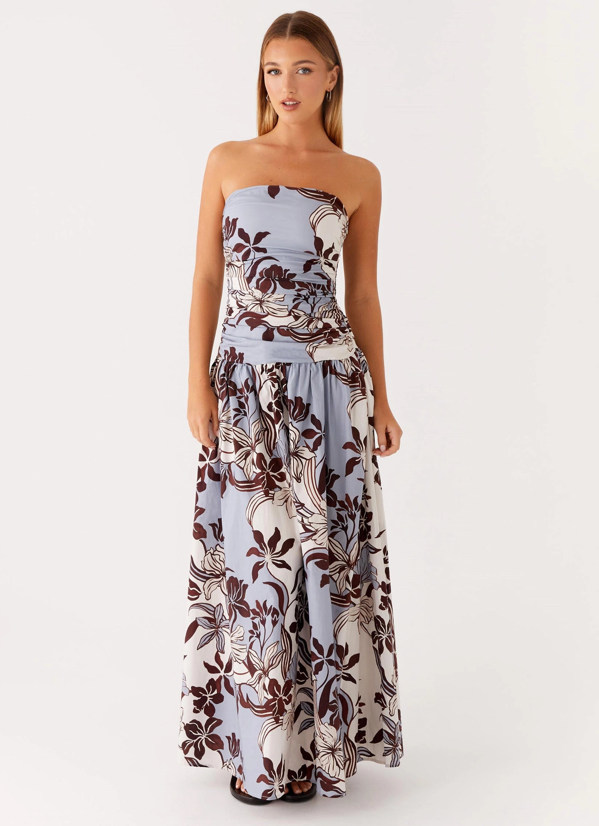 Carmel Maxi Dress - Bluewood Blossom Comfortable Design Wear Fresh Tones