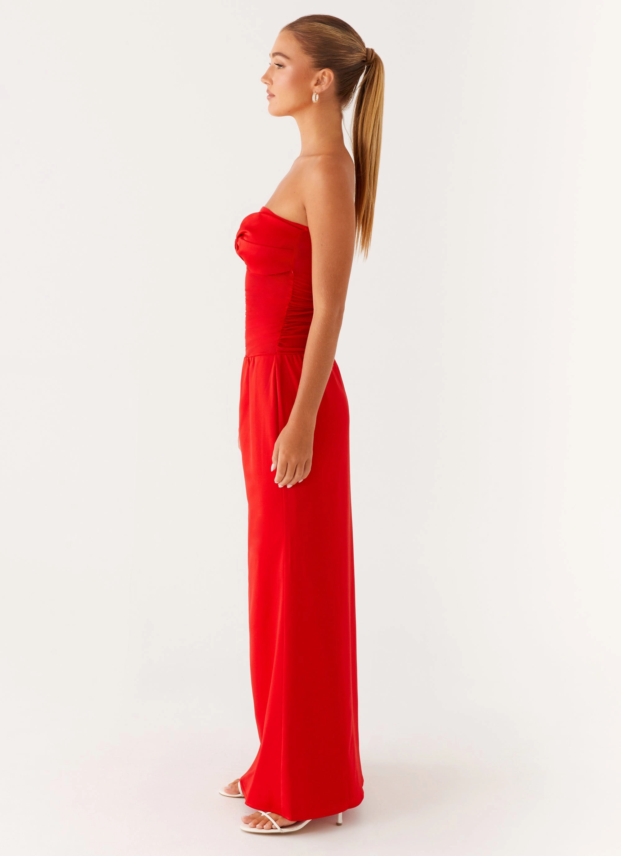 Feminine off-the-shoulder gown Weekend Chic Rewind Maxi Dress - Tangerine