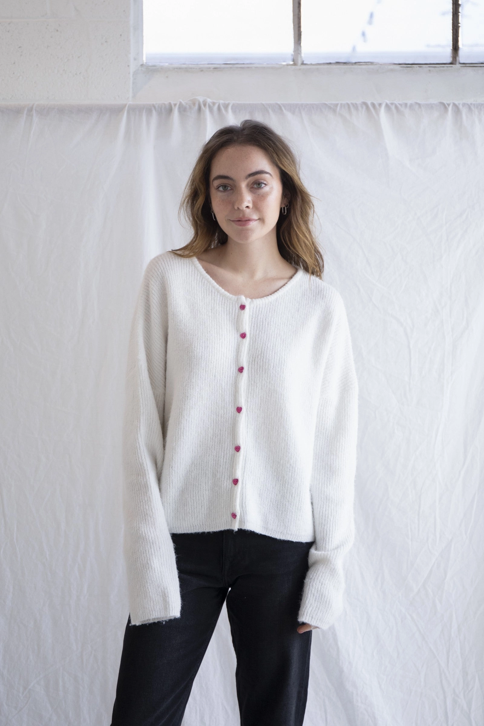Amora Cardigan Subtle Texture Weave