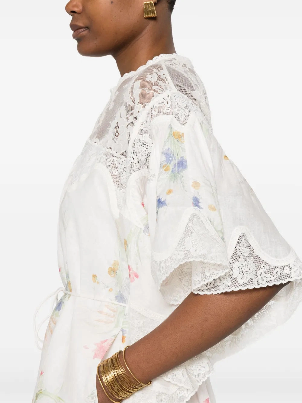 Casual Comfort Delicate Finish Lucky Lace Trim Mini Dress