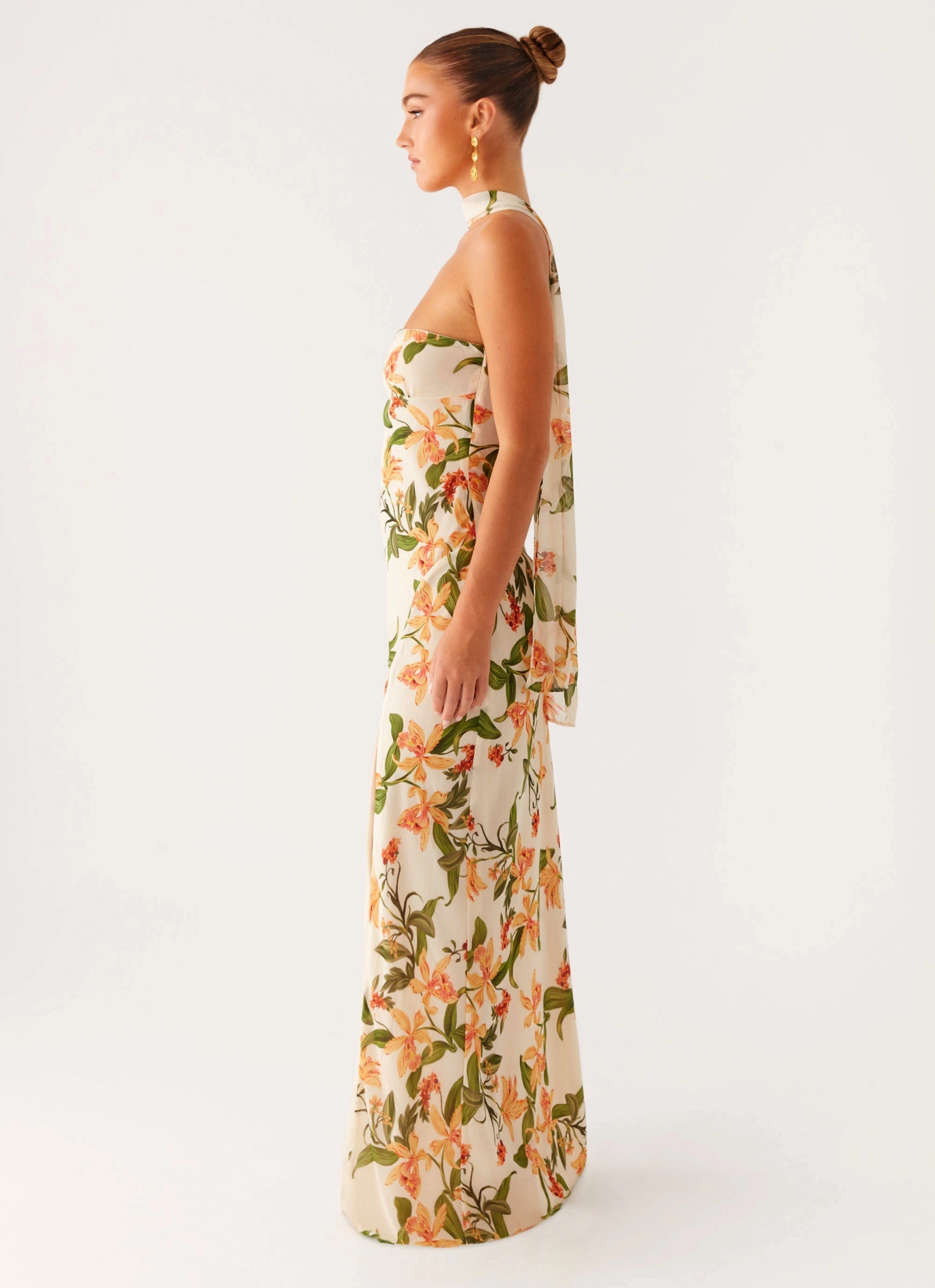 Gali Strapless Maxi Dress - Floral Print Fit Easy Polished Details