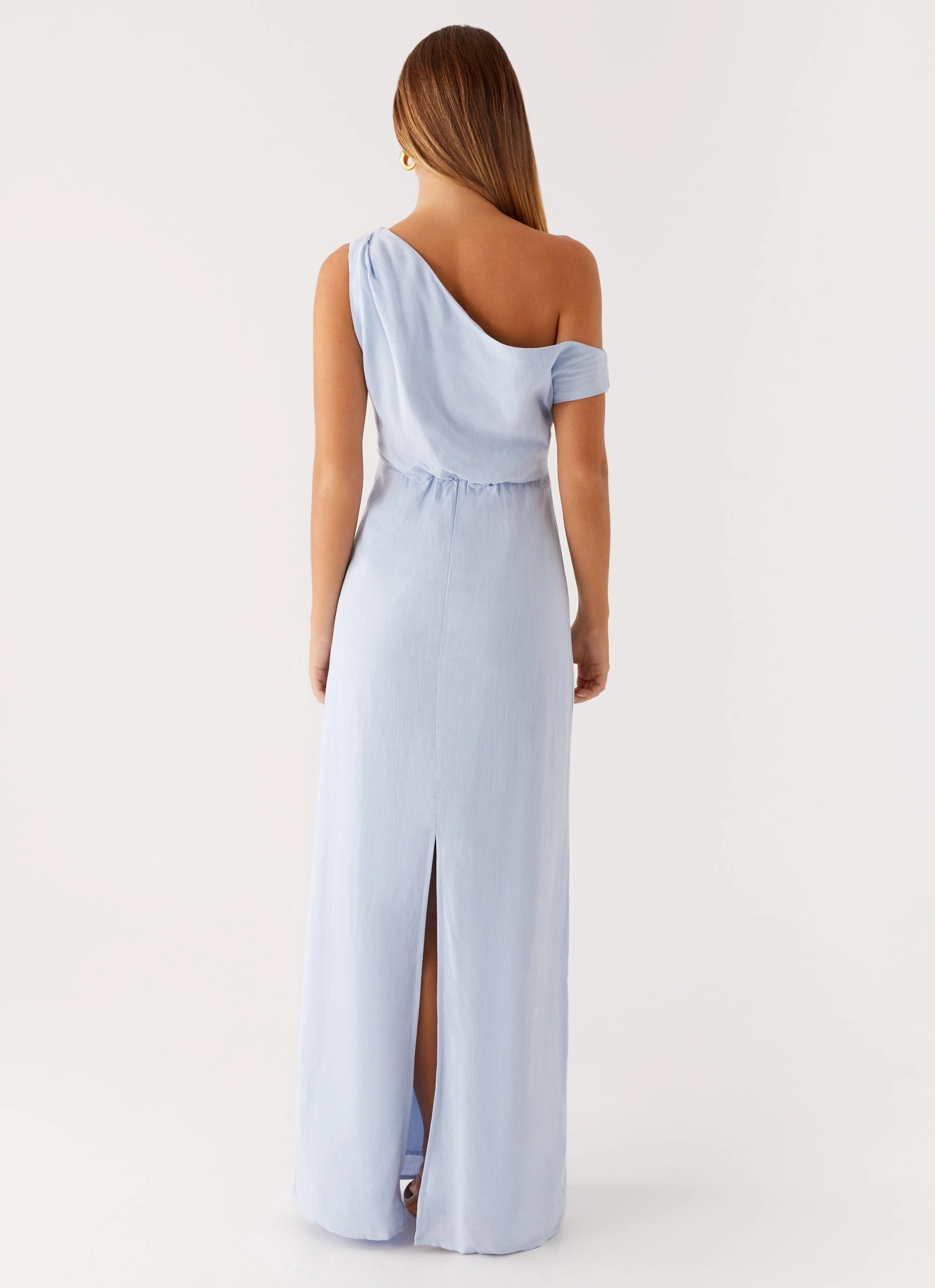 Lady Love Linen Maxi Dress - Blue Seasonal Fit Smile Feel