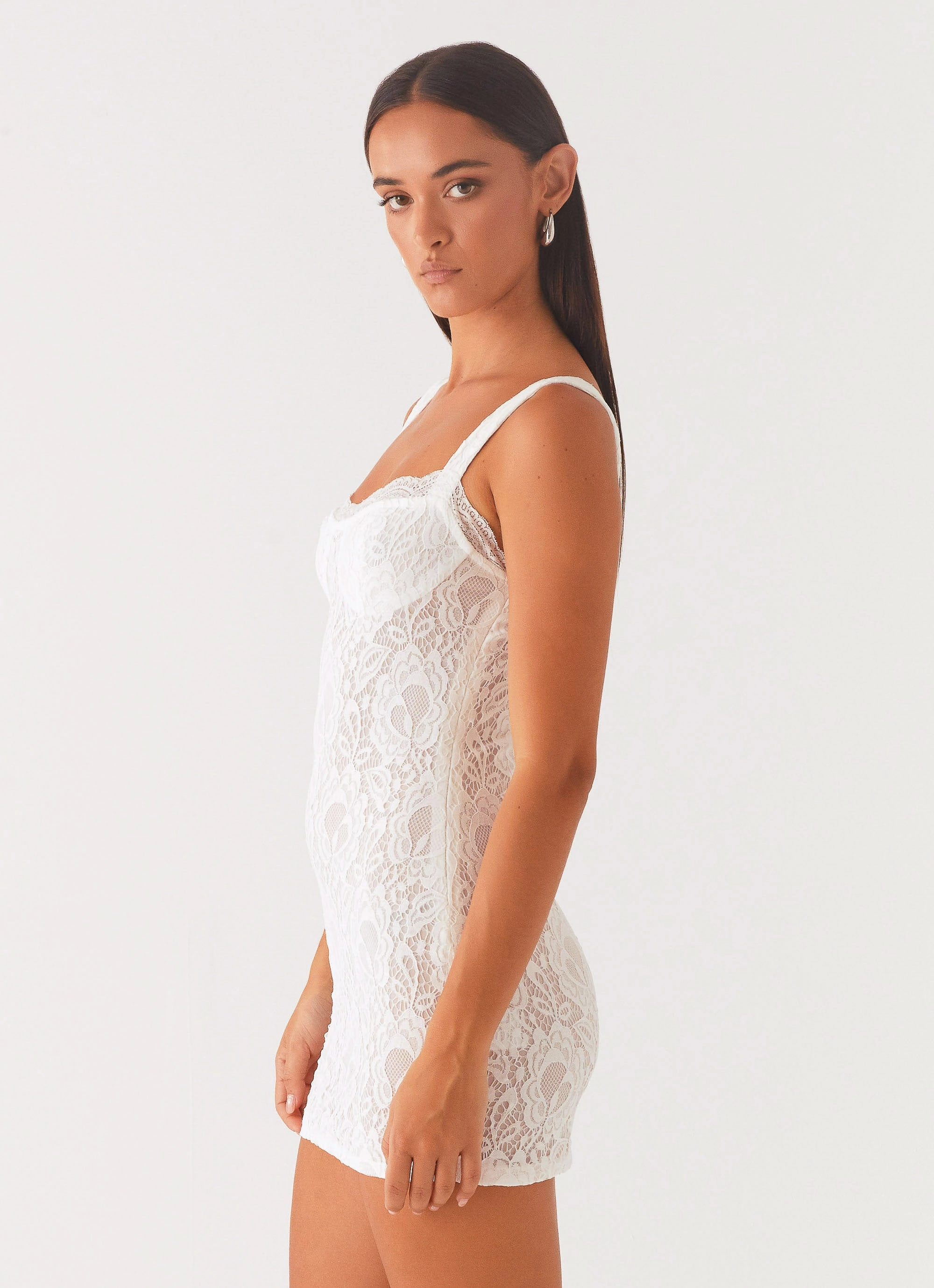 Maree Lace Mini Dress - White luxe feel Chic Everyday Wear