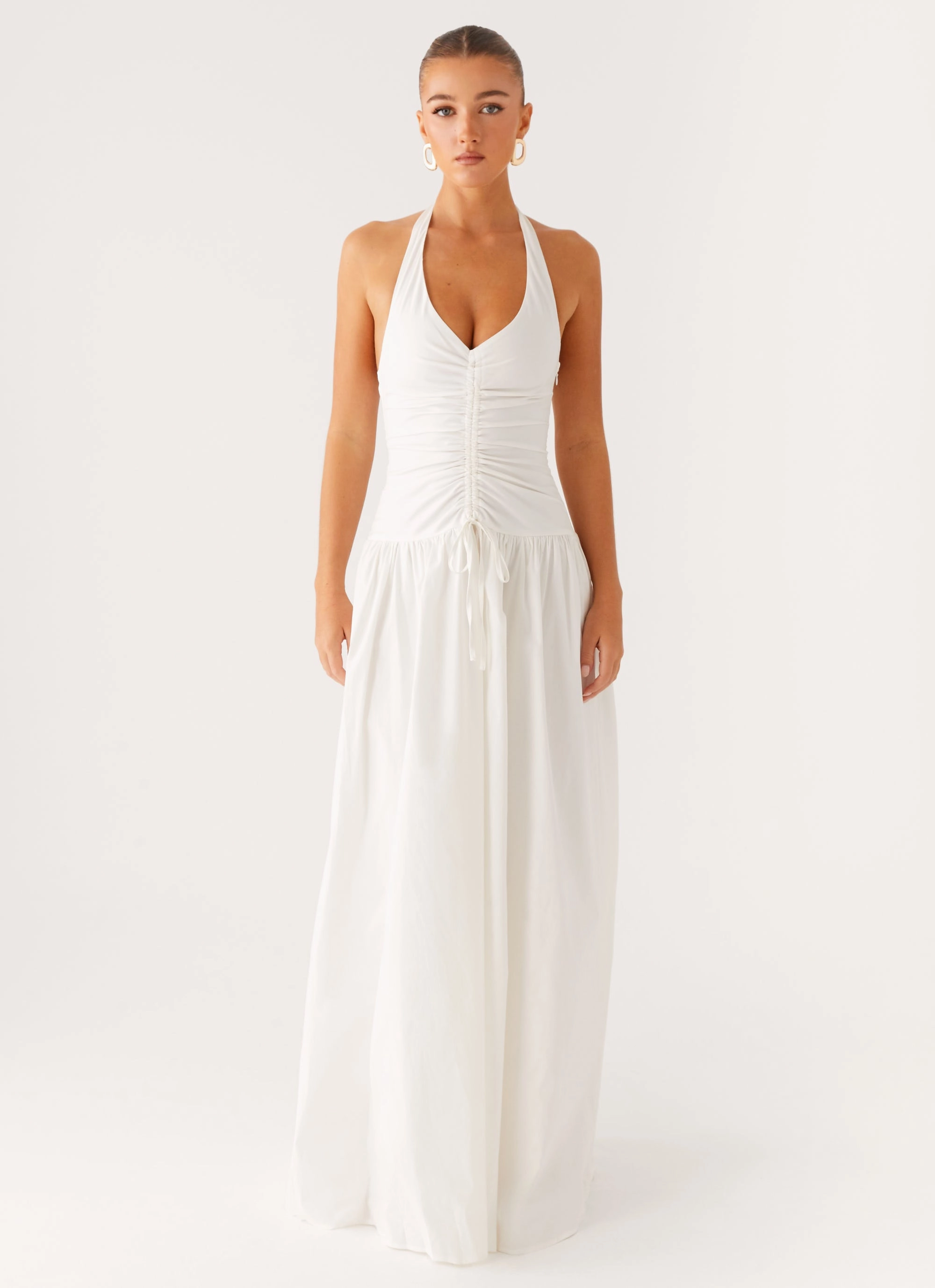 Art Inspired Layer Light Narnie Maxi Dress - Ivory