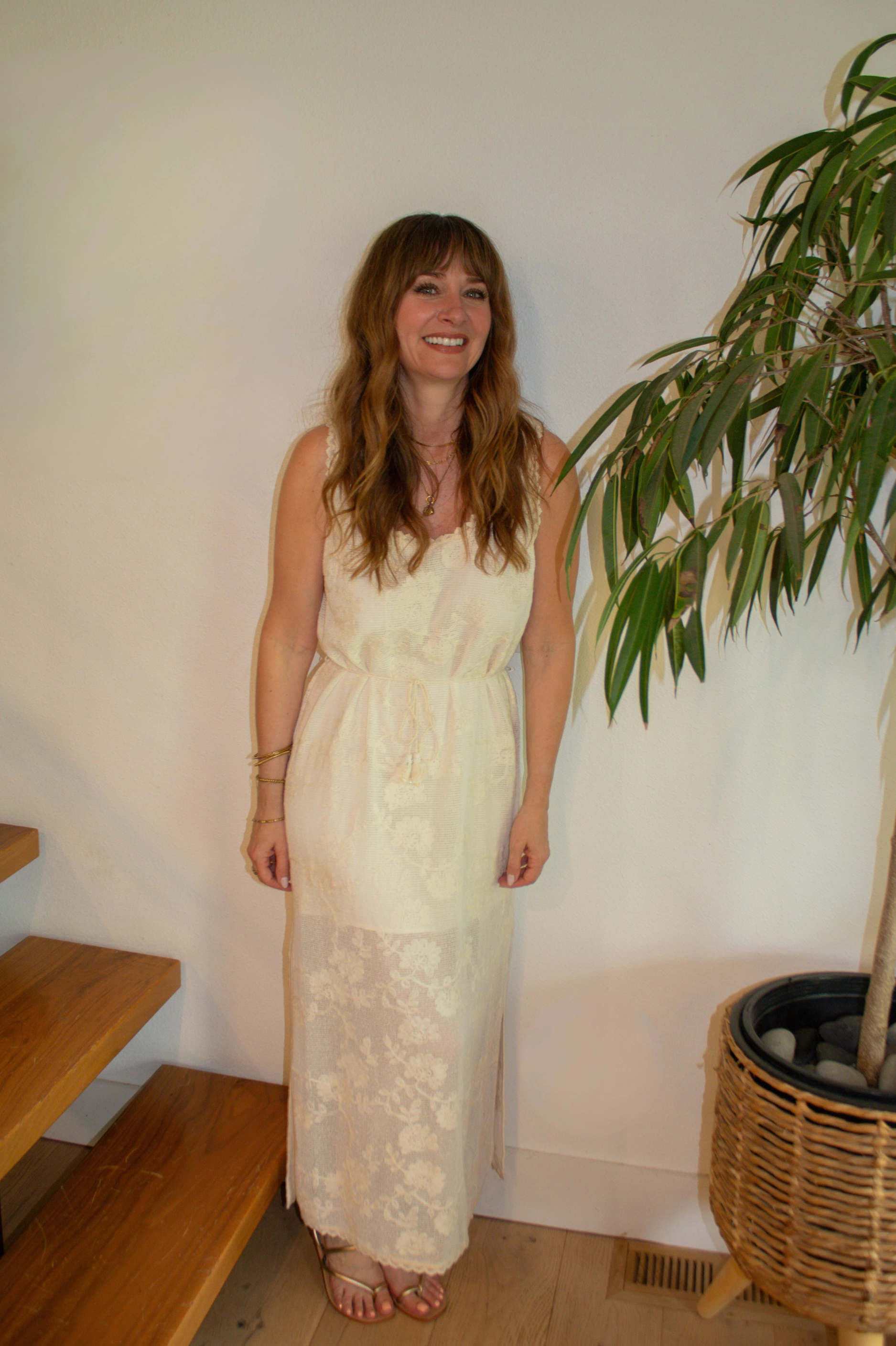 Fiorenza Maxi Dress - Cream Polite Tone