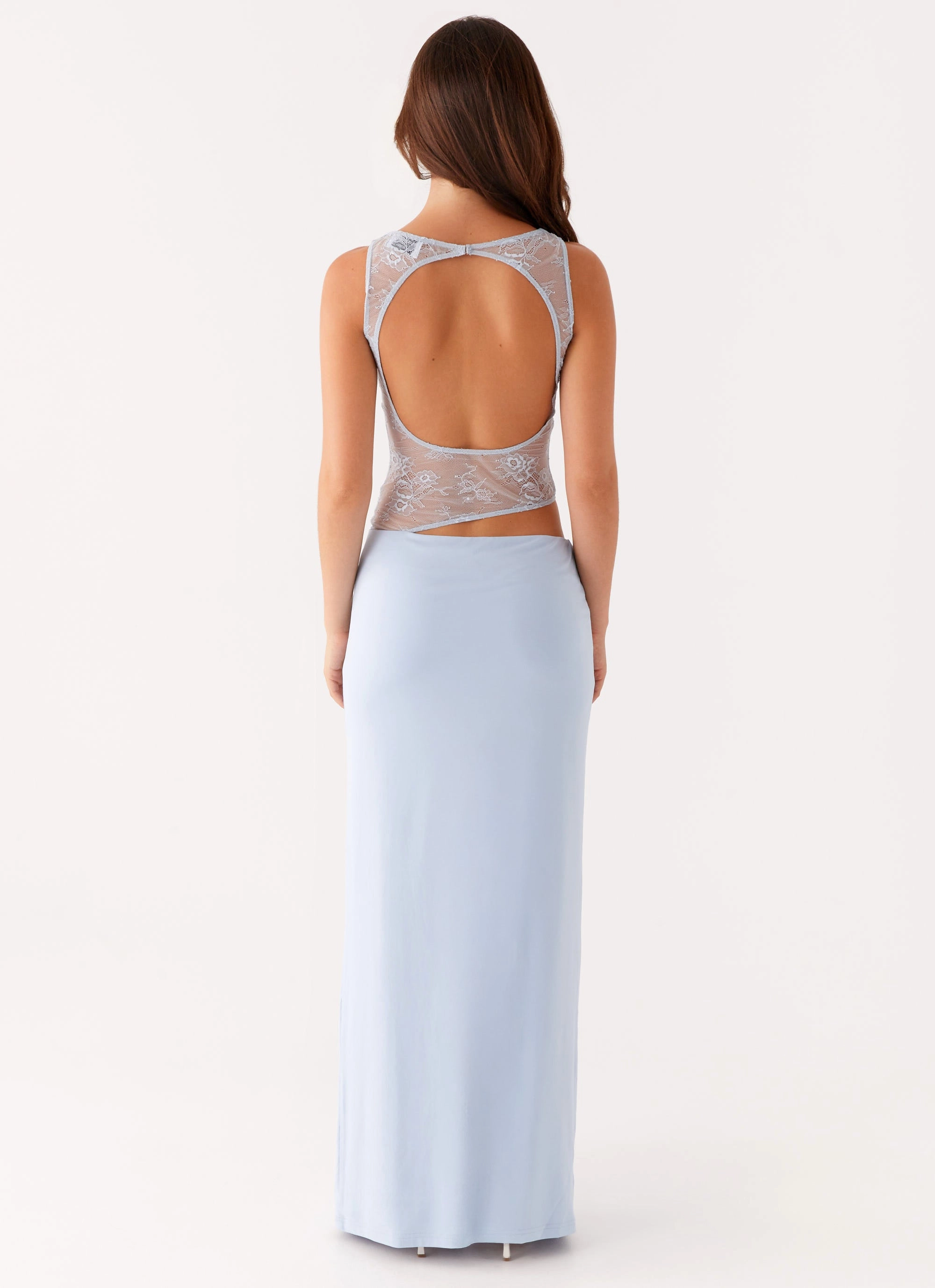 Prophecy Maxi Dress - Blue Delicate Lines