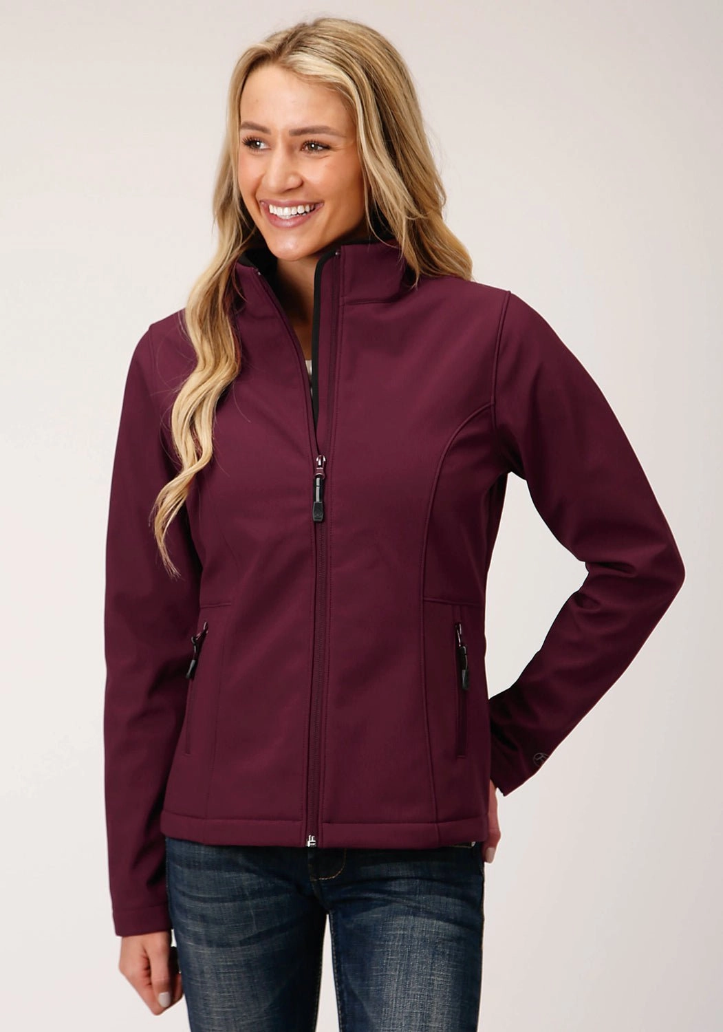 Crisp Air Piece Roper Womens Wine Polyester Softshell Jacket