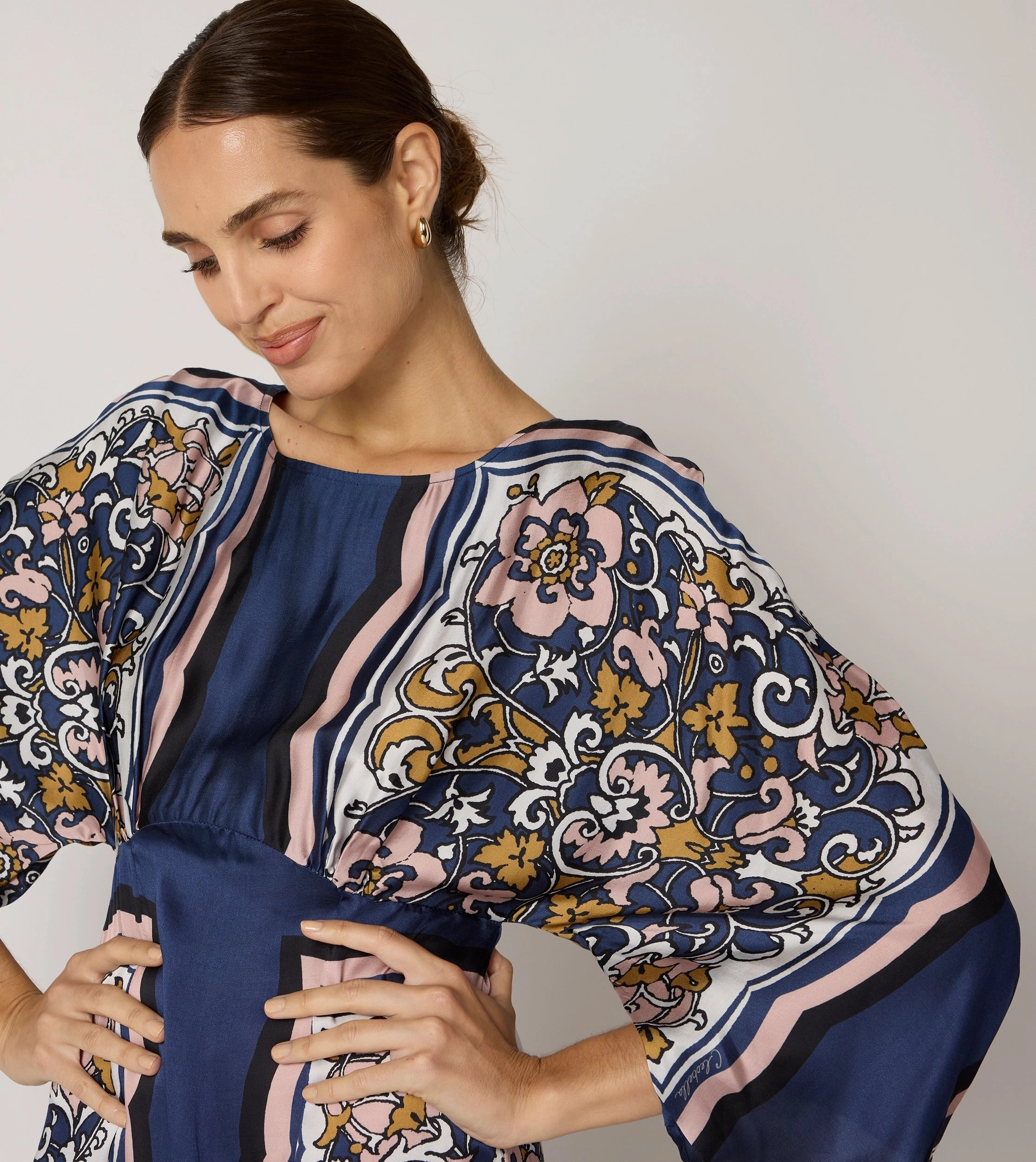 Fawn Ankle Dress | Floral Anise Timeless Design Unique Cut