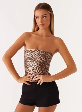Feeling Fierce Sequin Tube Top - Leopard Sequin Stretch Technology
