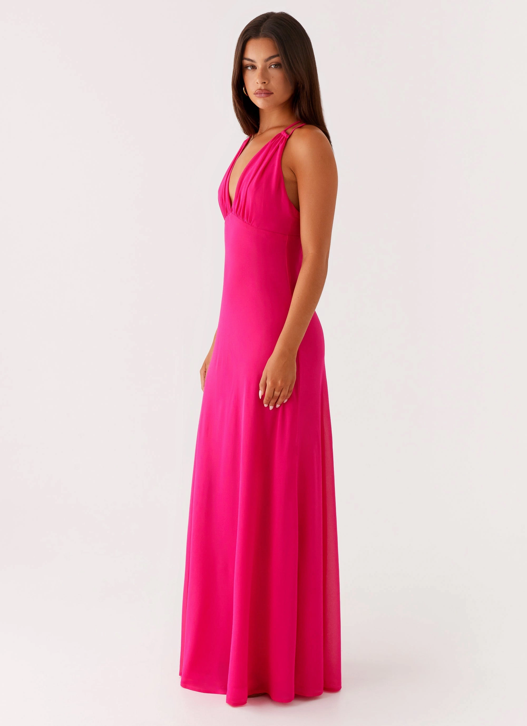 Kacia Maxi Dress - Fuchsia Fitted Style All Moments