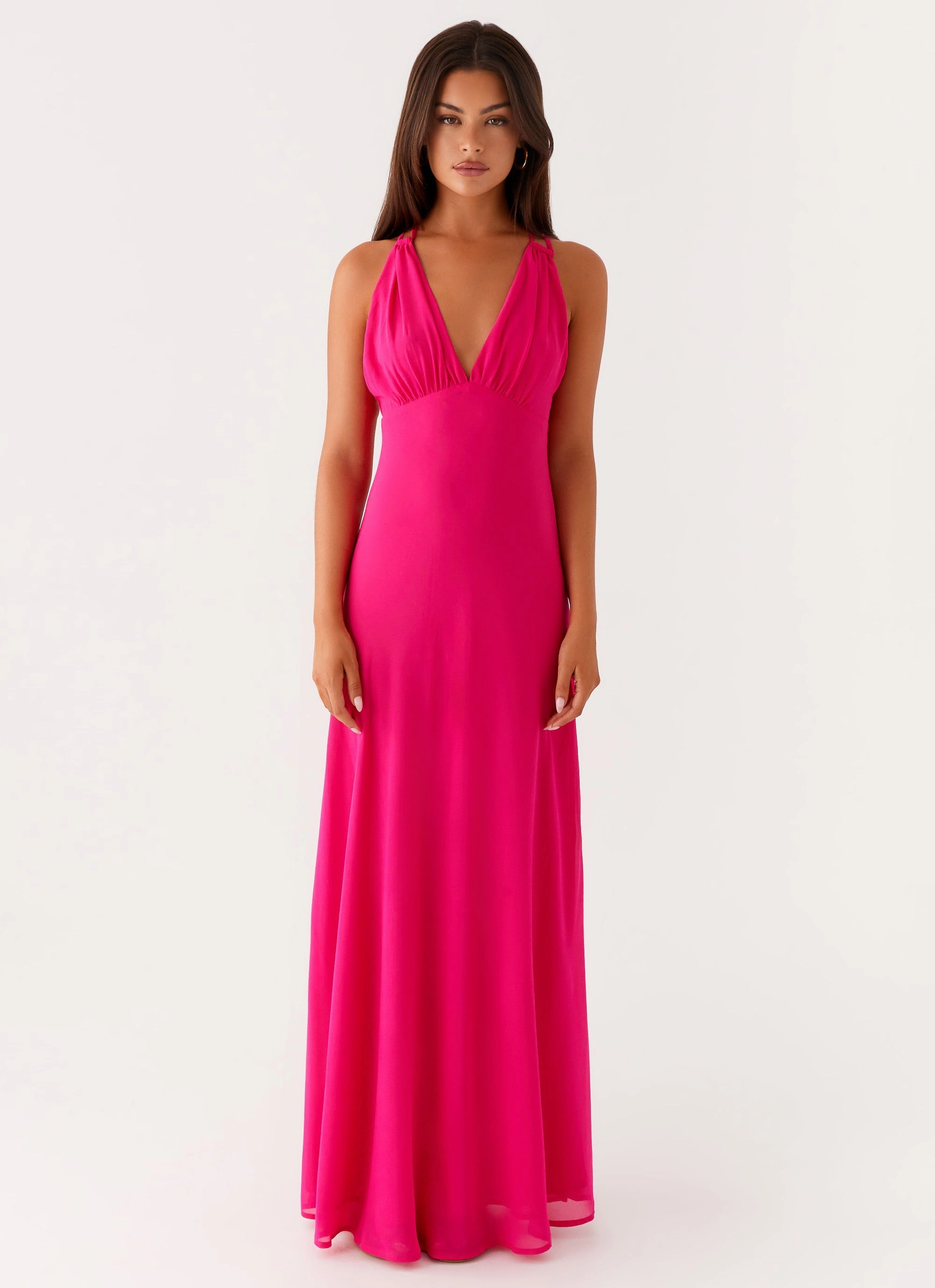 Kacia Maxi Dress - Fuchsia Bright Bloom Polite Tone