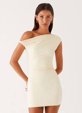 Byron Mini Dress - Sunny Yellow Polished Look