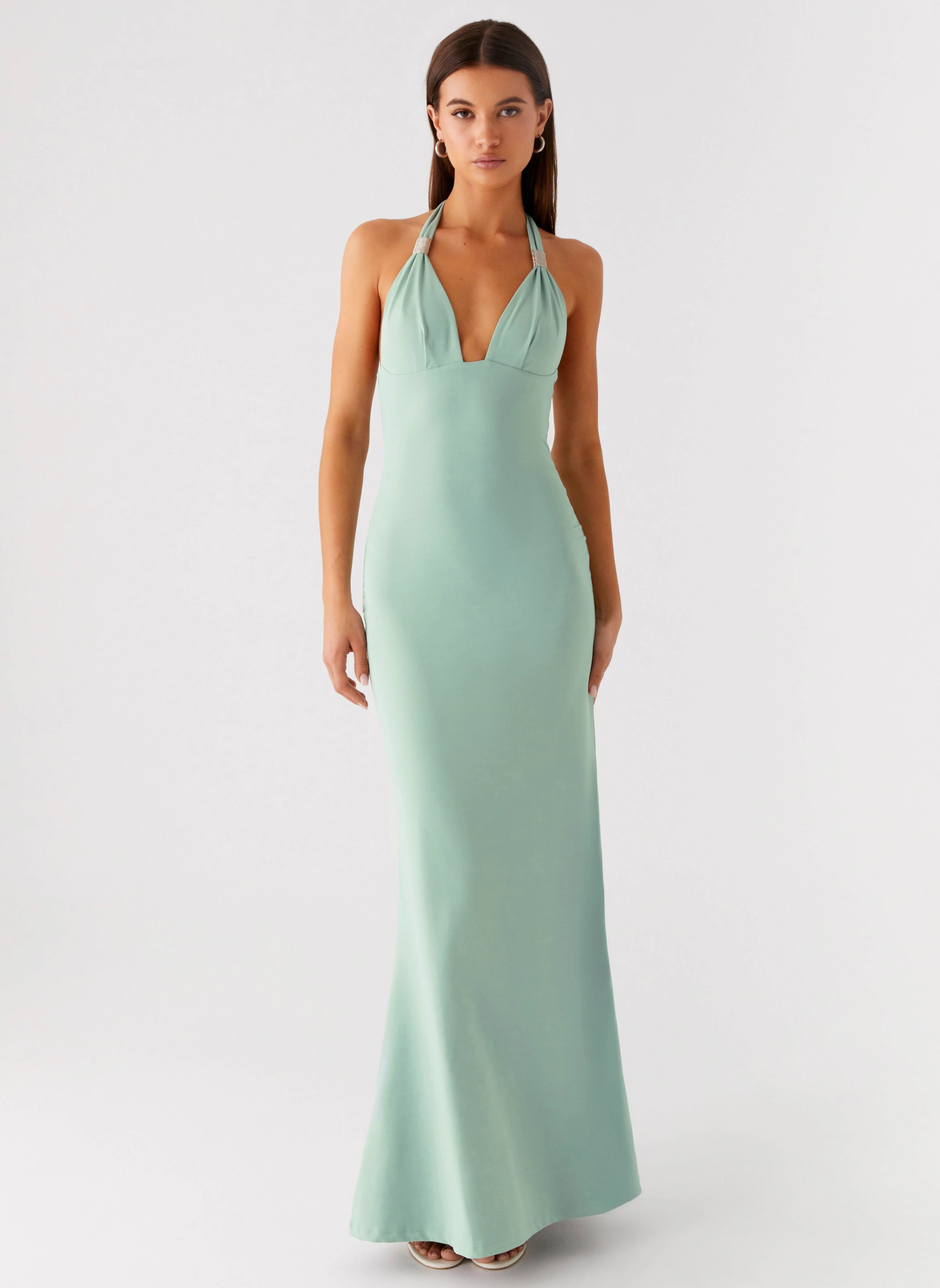 Fluid Shape Fern Valley Maxi Dress - Sage