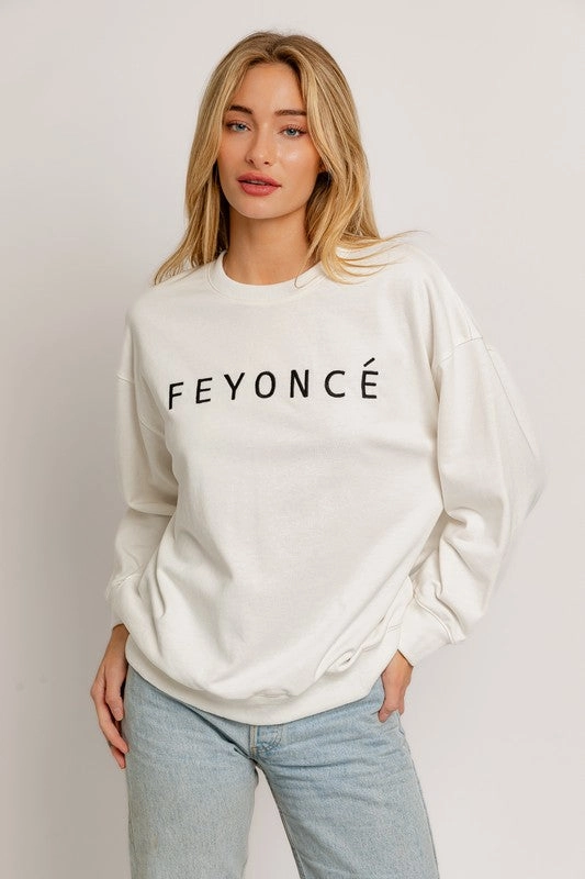 Feyonce Sweatshirt Durable Hem Stitching DoubleStitched Hemming