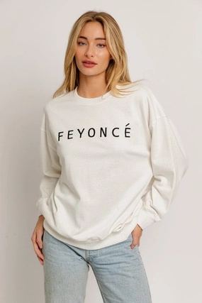 Feyonce Sweatshirt Durable Hem Stitching DoubleStitched Hemming