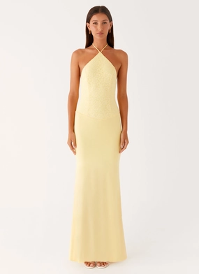 Fiesta Halter Maxi Dress - Sunny Yellow Everyday Look Work-Ready Look