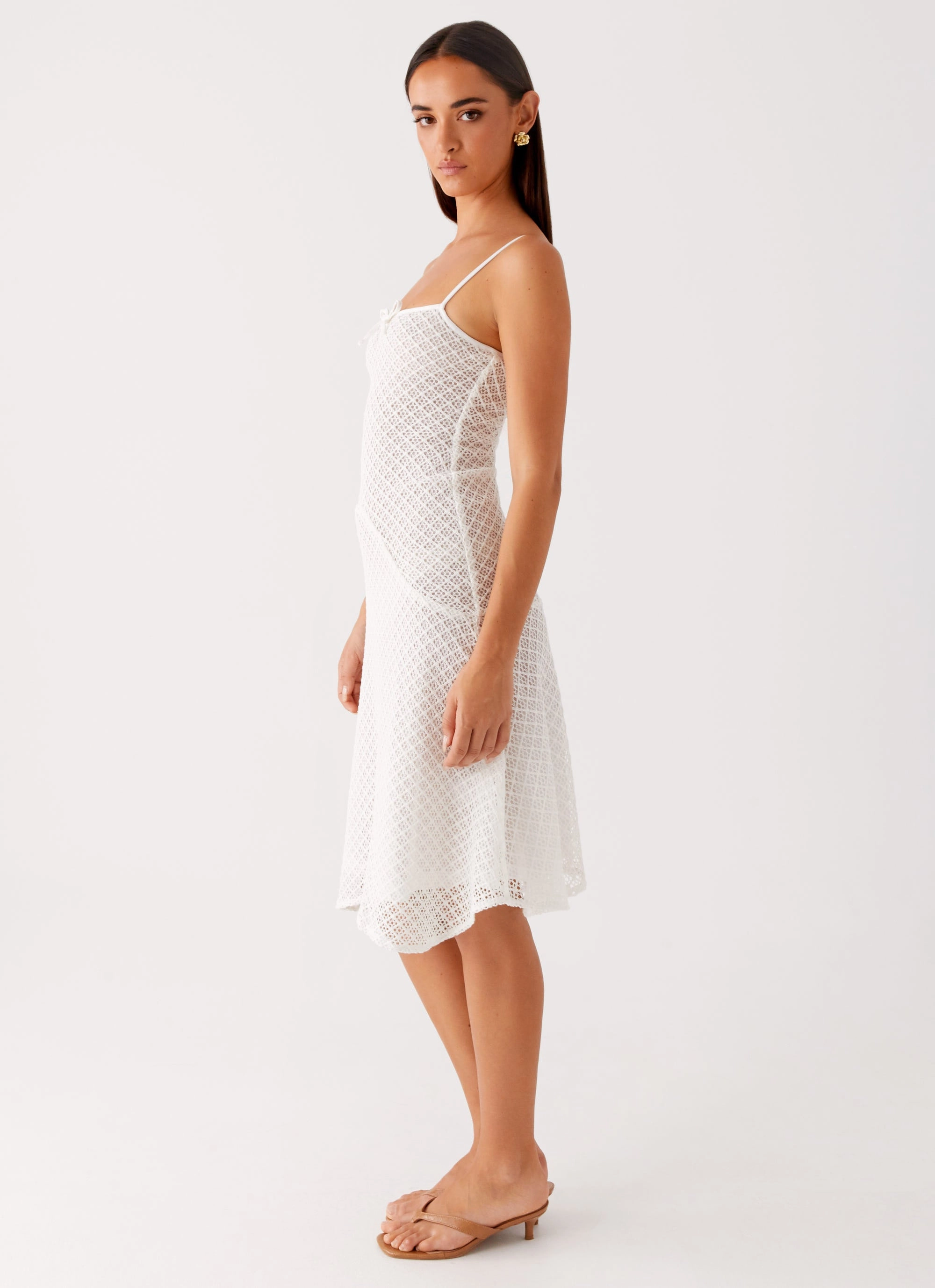 Comfy Layers Tamar Midi Dress - White