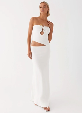 Modern Form Wild Roses Maxi Dress - White