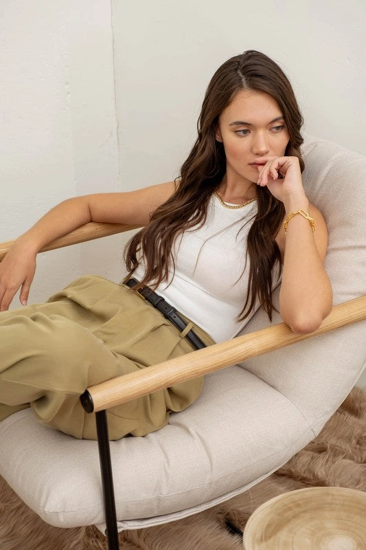 Fiona Washed Seamless Crop Top Ribbed Texture Finish