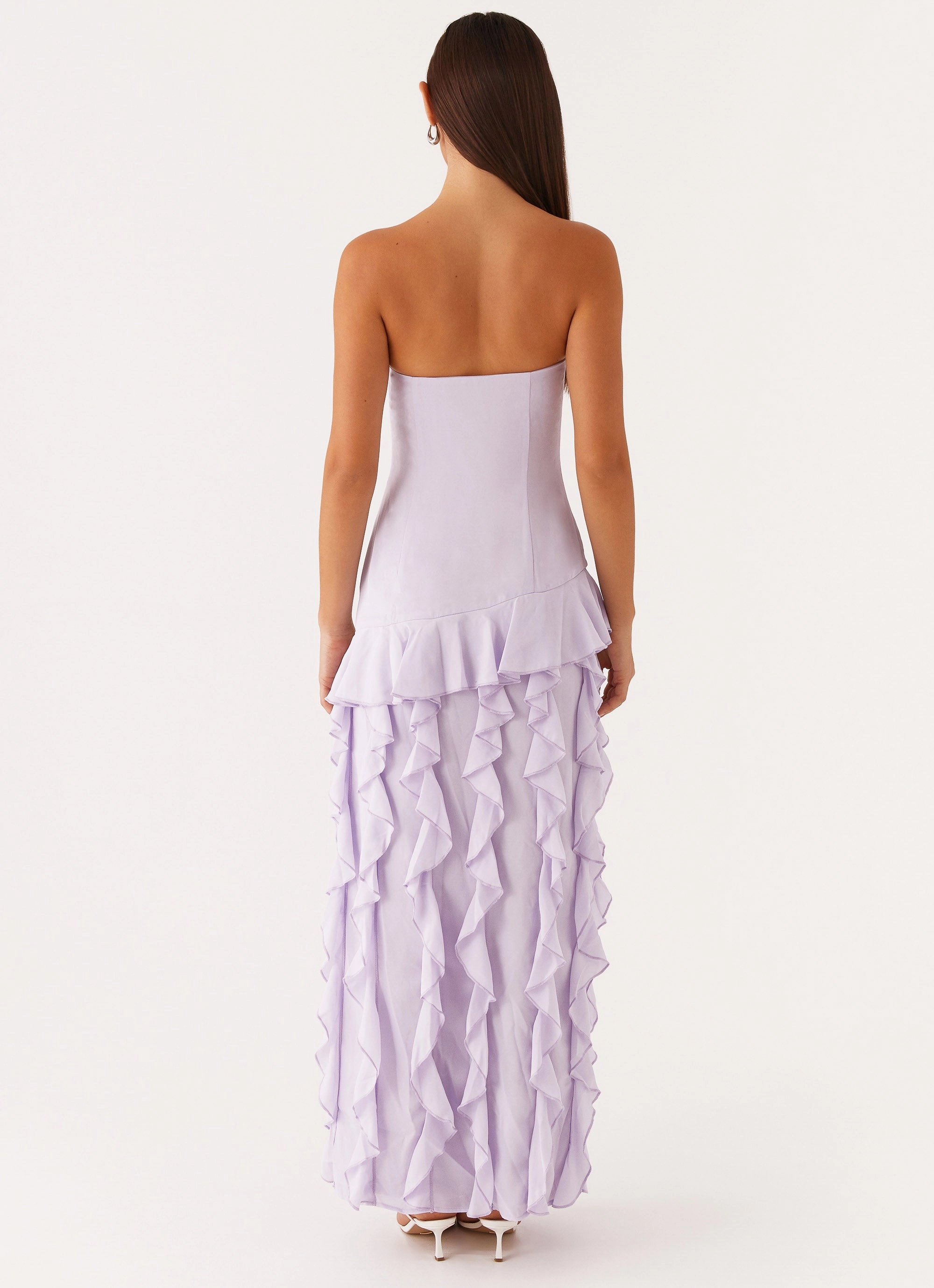 Breathable-Lining Polished Form Firefly Maxi Dress - Lilac